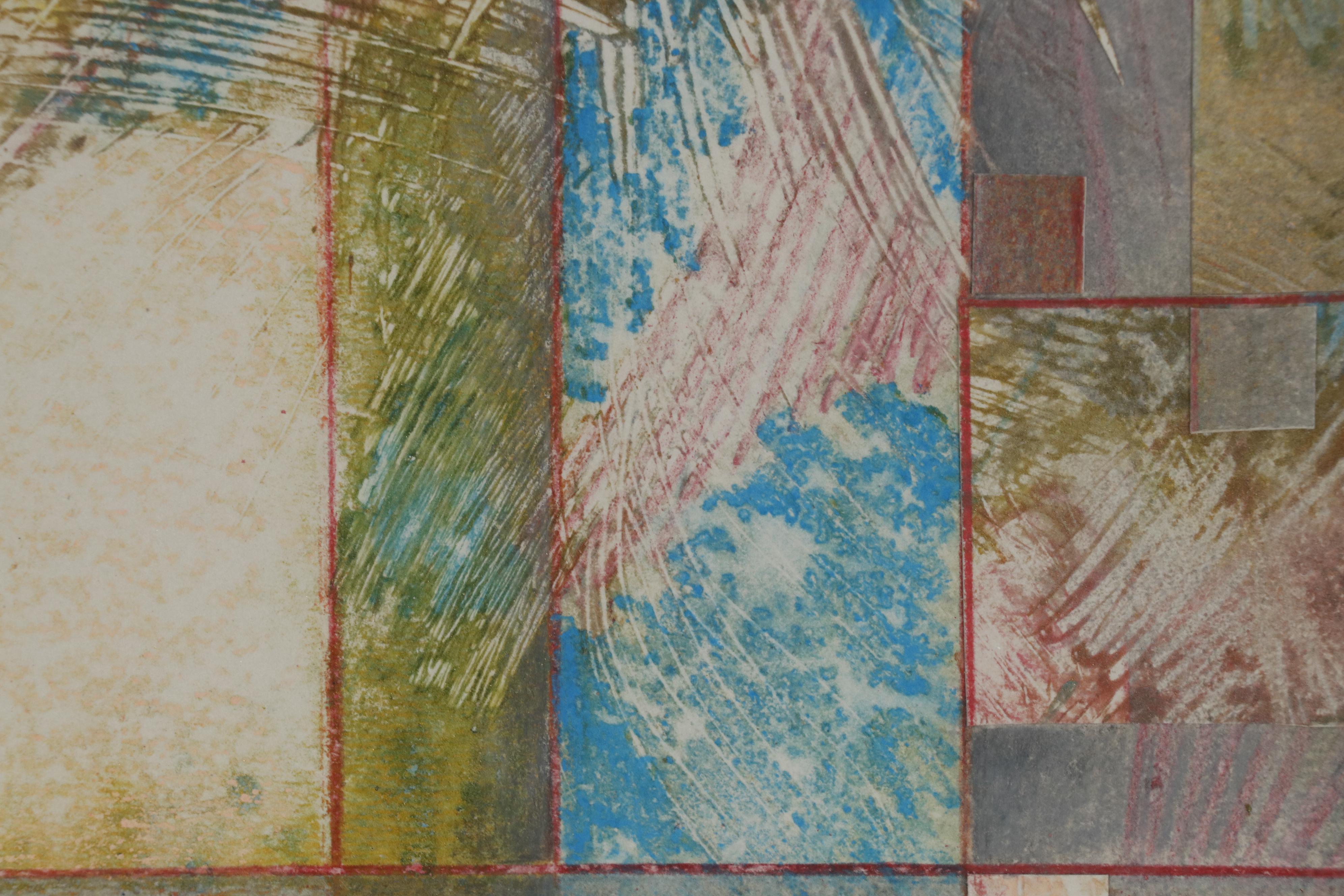 Carol Hammet Mixed Media Print "Blue Vase"