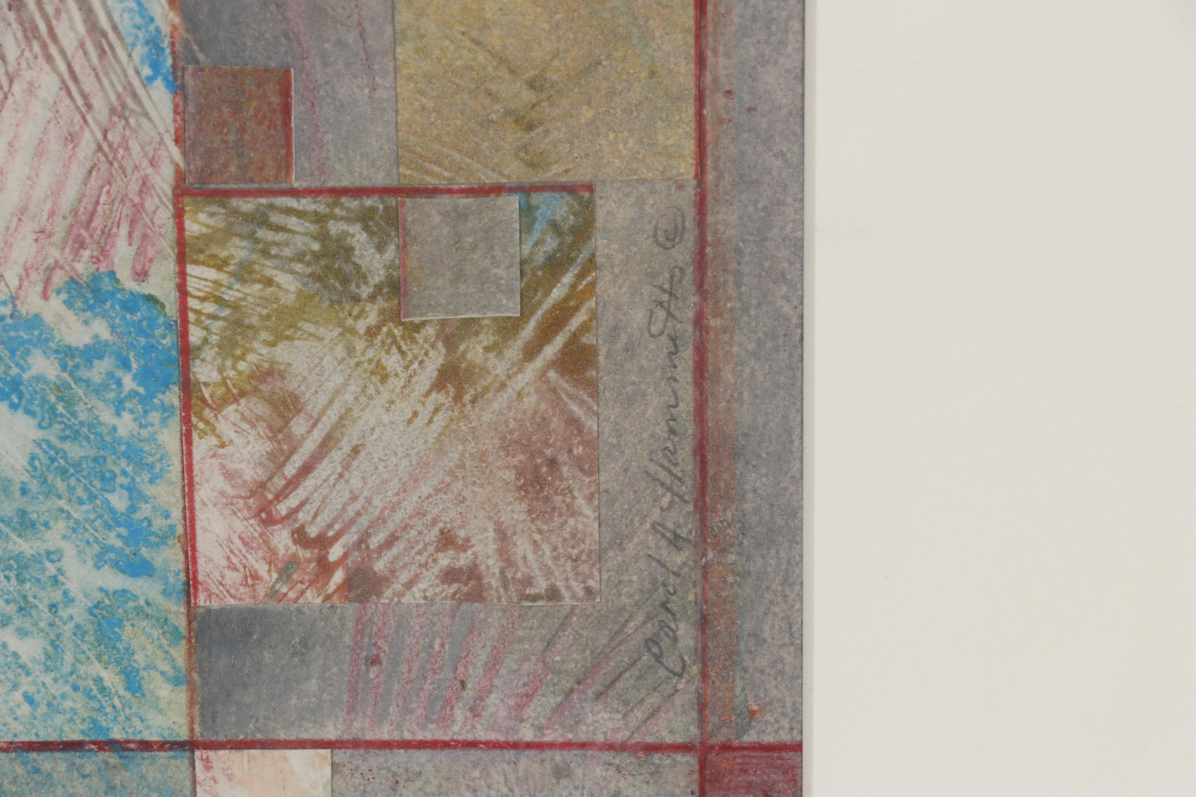 Carol Hammet Mixed Media Print "Blue Vase"