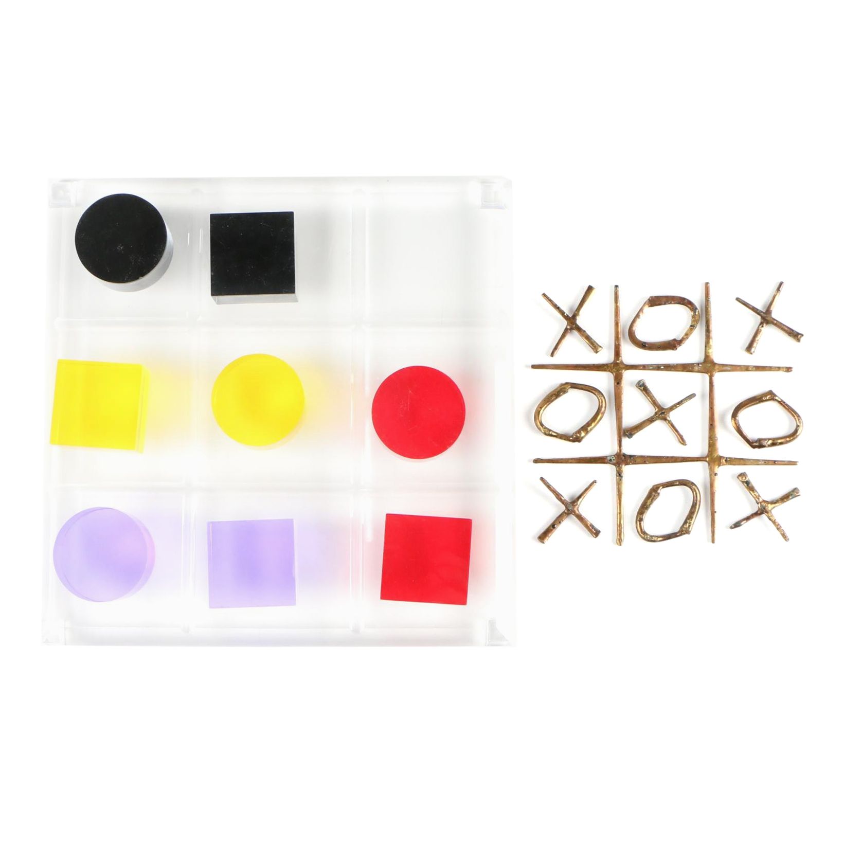 Plexiglass and Welded Metal Tic-Tac-Toe Games