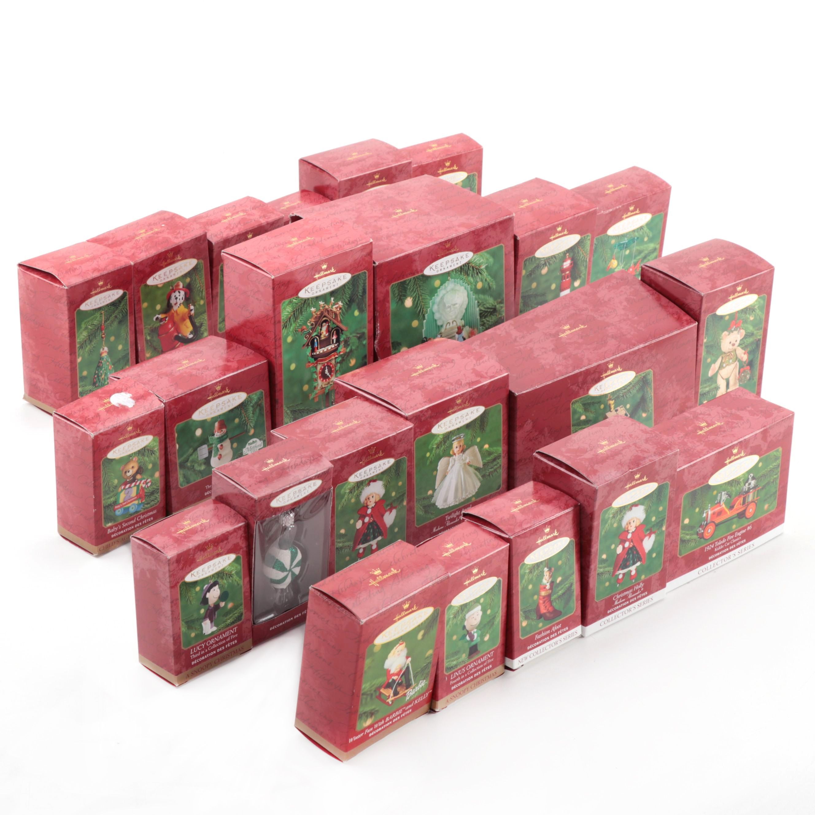 Hallmark "Keepsake" Holiday Ornaments in Original Packaging, 1990s-2000s