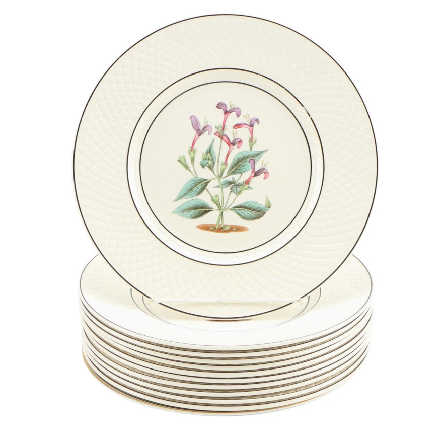 Spode "Mansard" Floral Dinner Plates, Late 19th/Early 20th Century