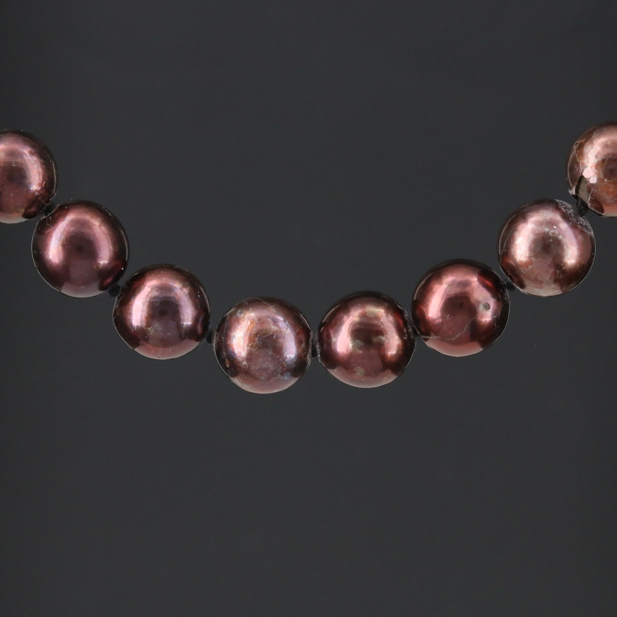 Pearl Necklace with 14K Gold Clasp