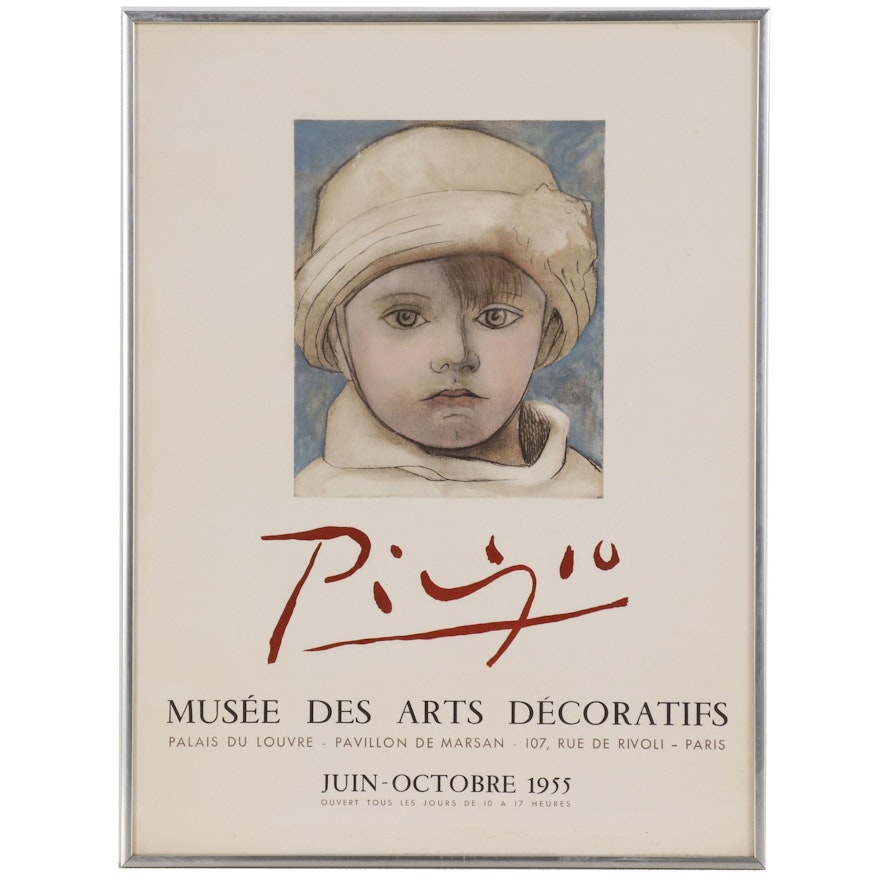 Pablo Picasso Exhibition Poster for Musée des Arts Decoratifs, 1955