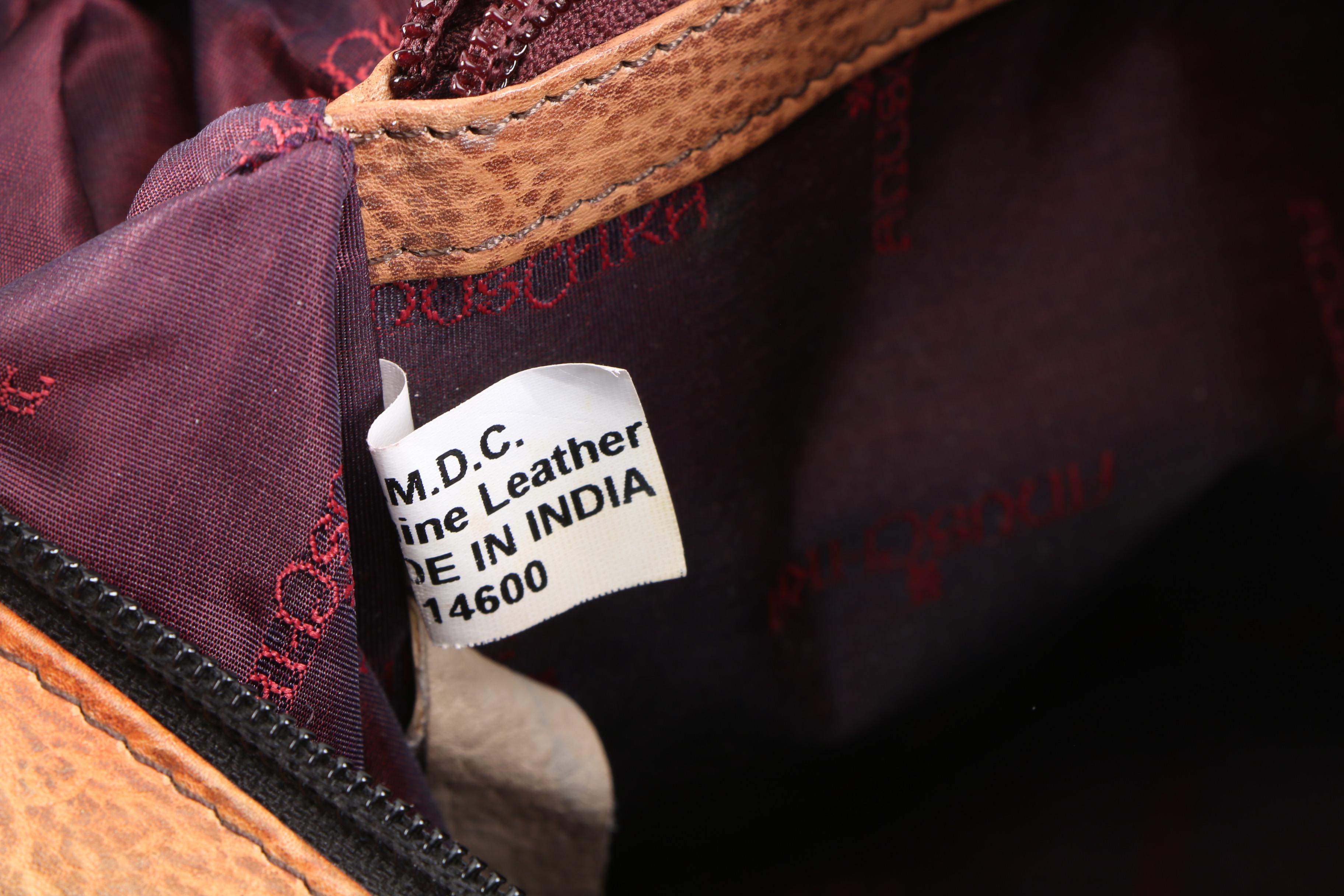 Anuschka Hand-Painted Leather Shoulder Bag with Eyeglass Case