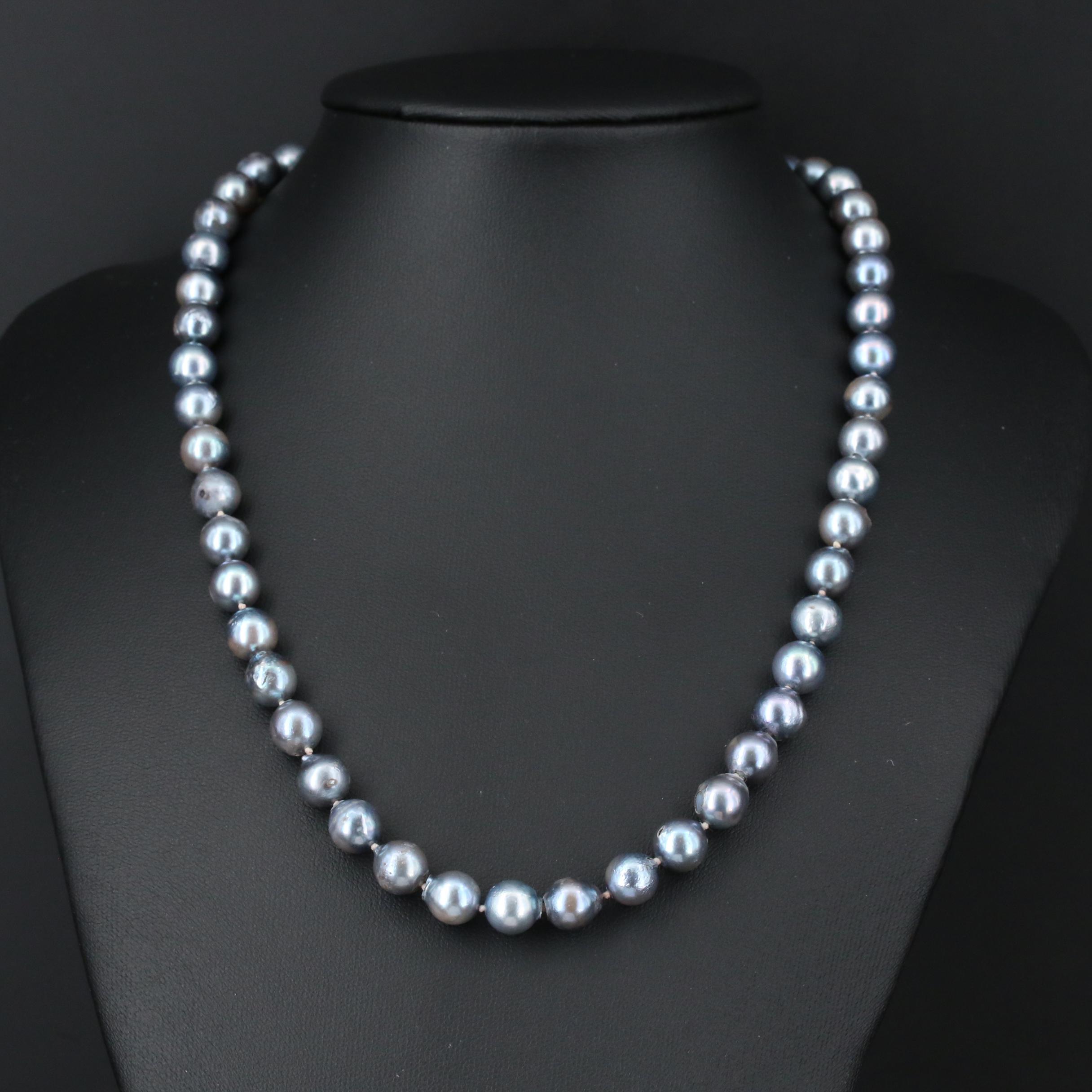 Pearl Necklace with 14K Gold Clasp