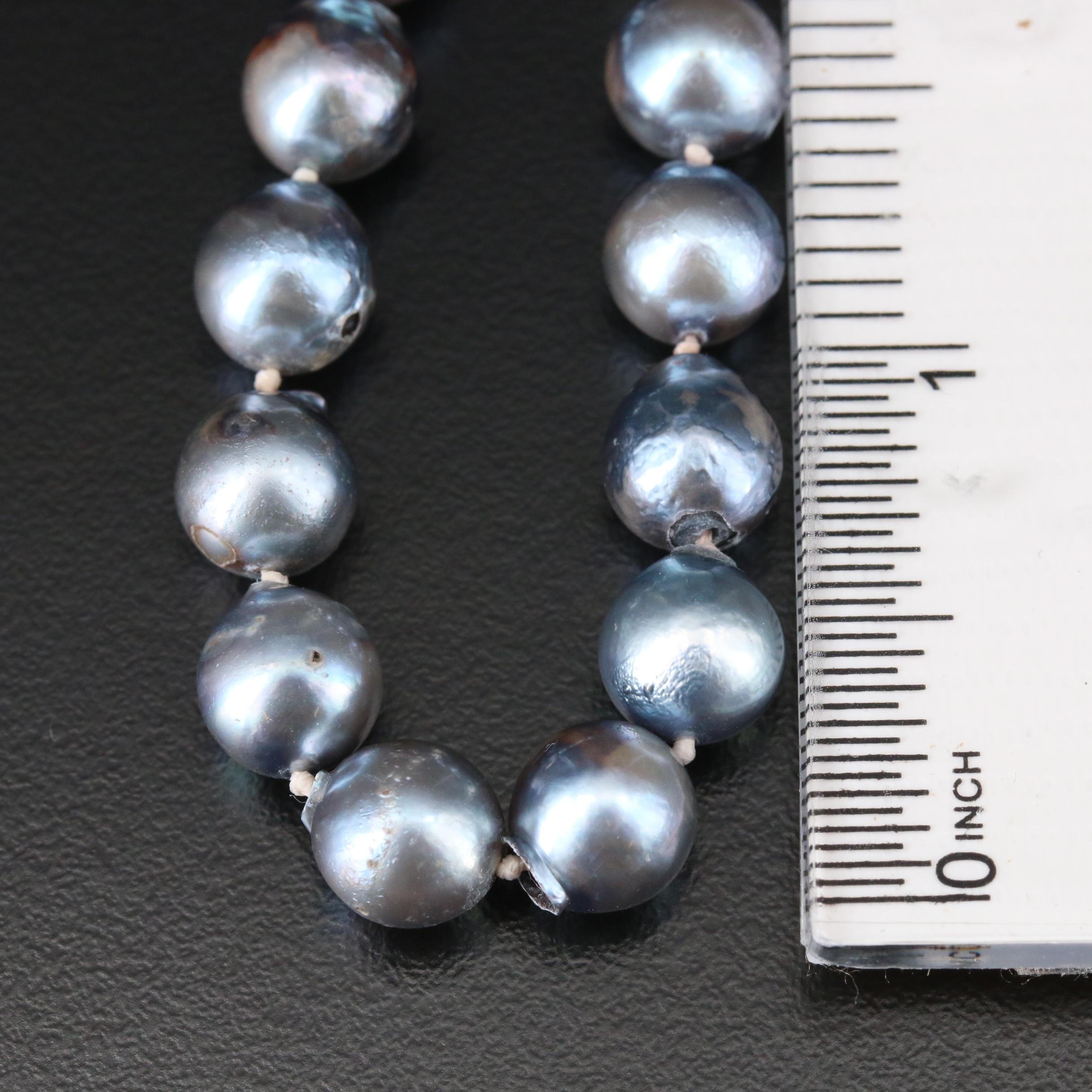 Pearl Necklace with 14K Gold Clasp