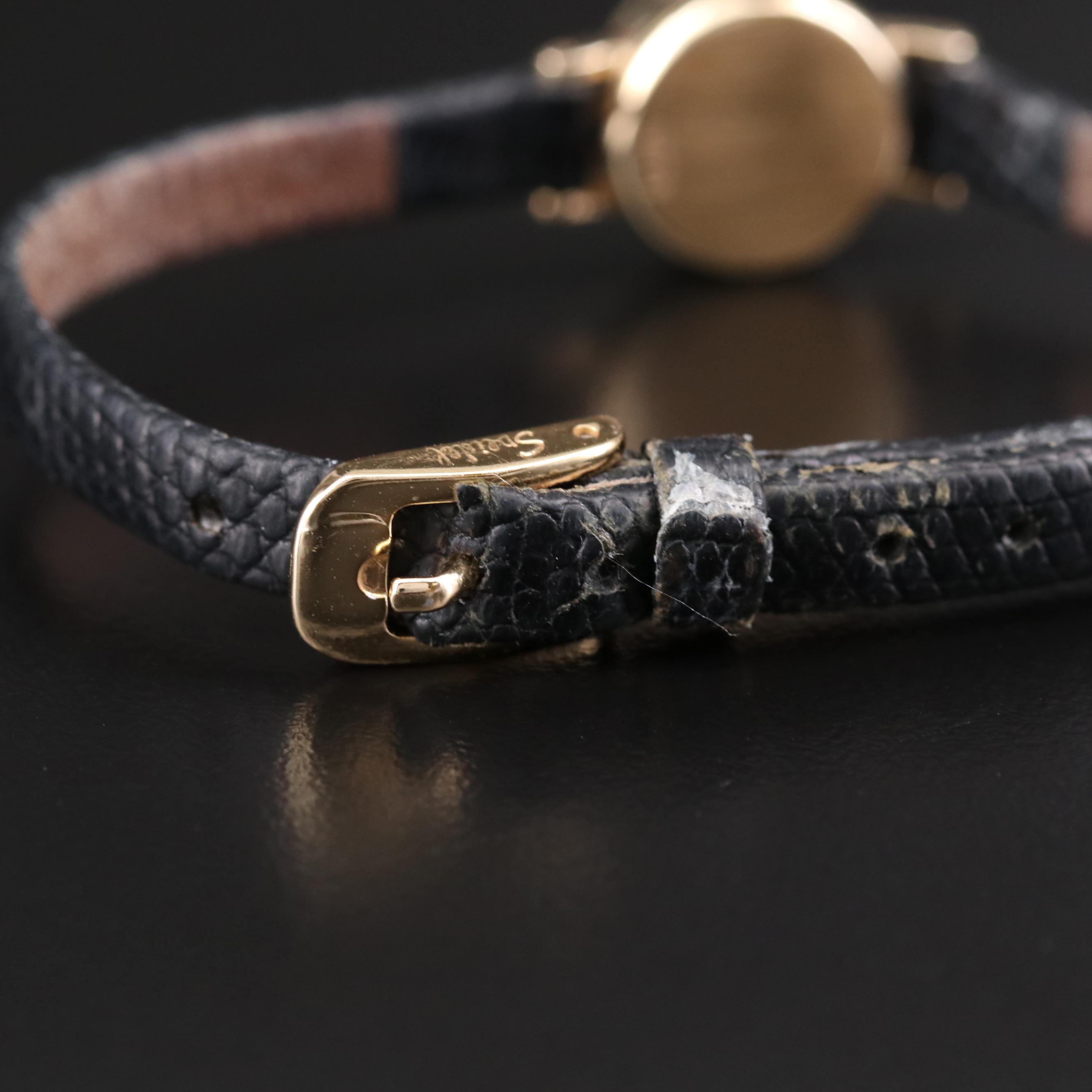 Vintage Rolex Cocktail 14K Gold Stem Wind Watch