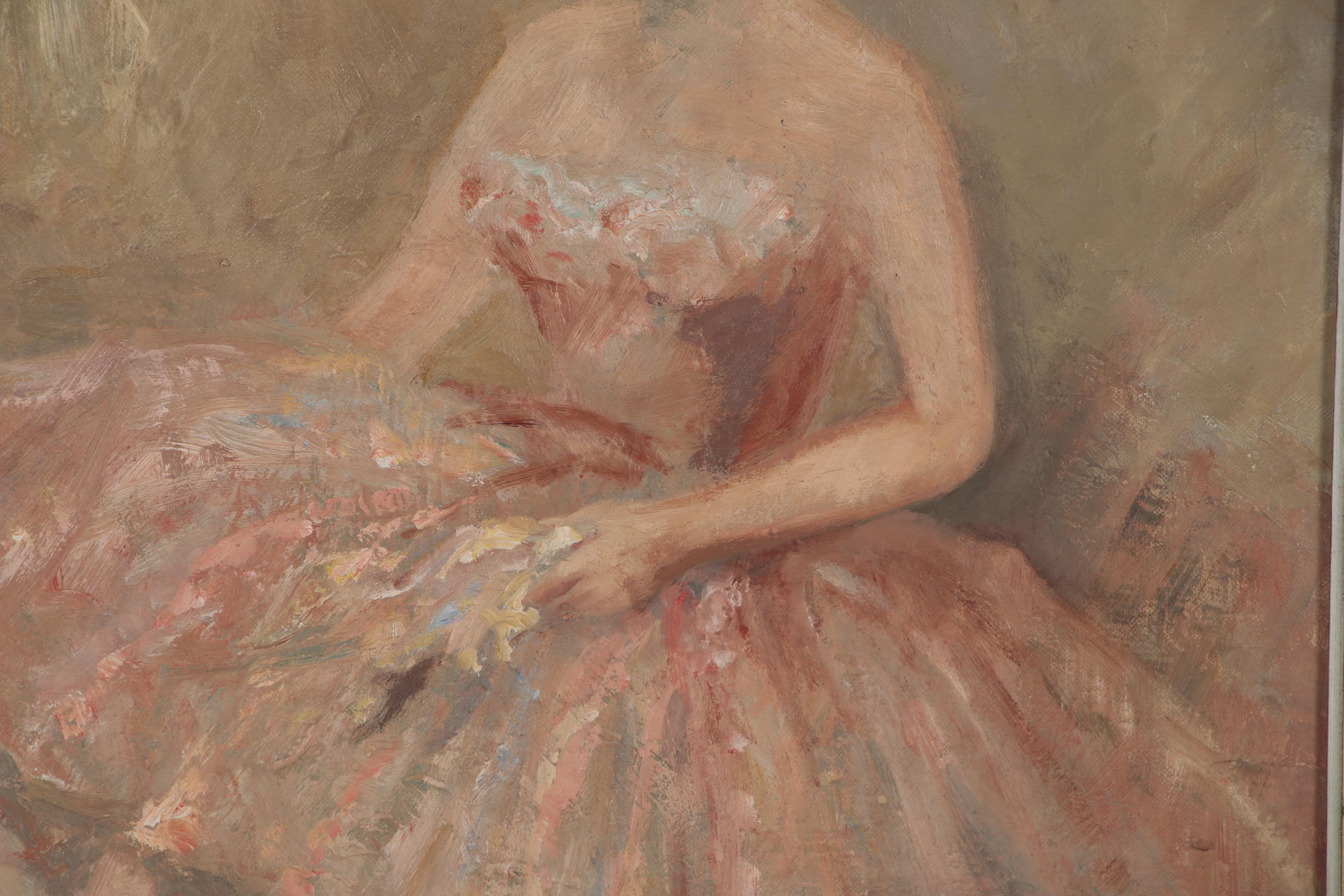 Ruth Dunken Harrison Oil Painting of a Ballerina