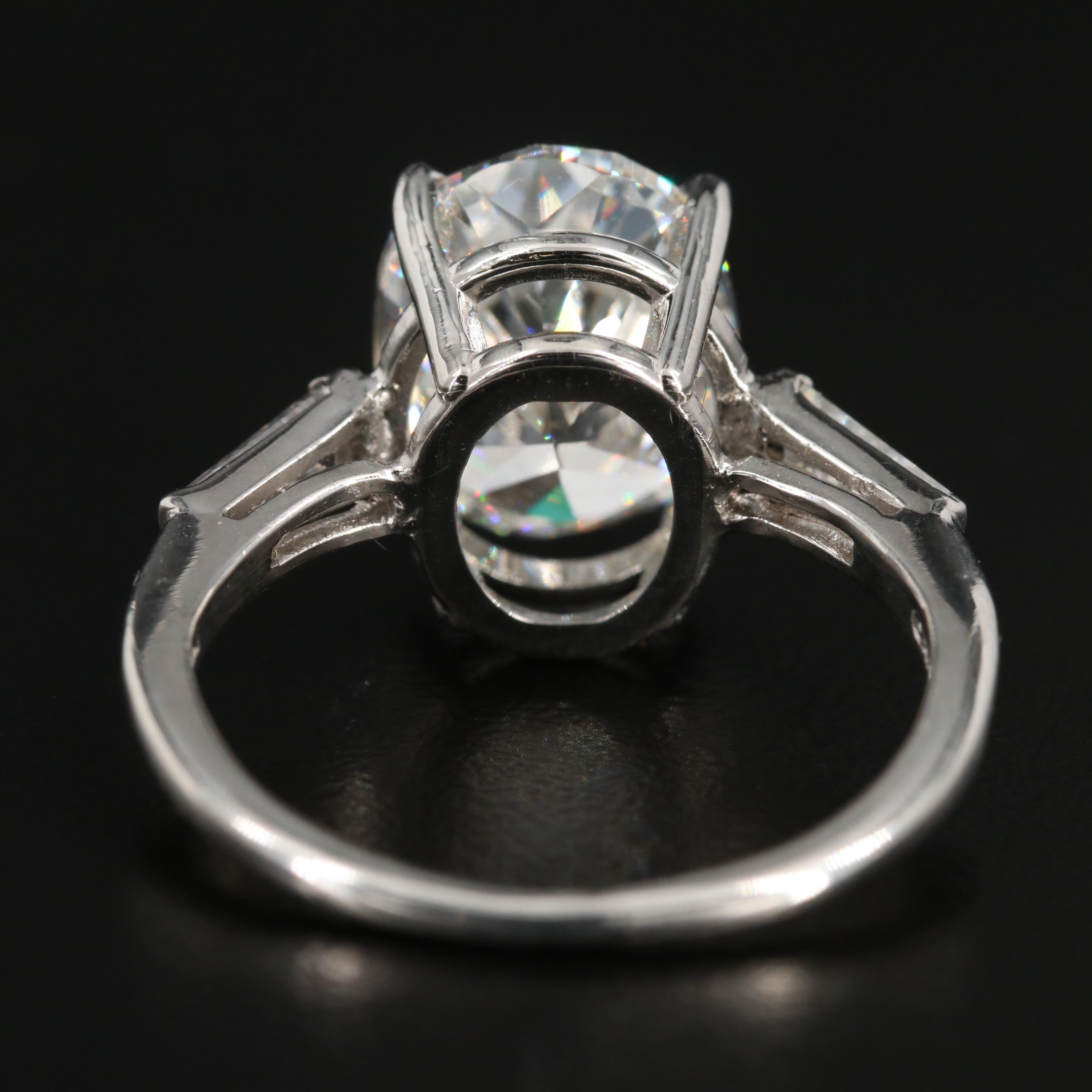 Vintage Cartier Platinum 5.45 CTW Diamond Ring with GIA Report