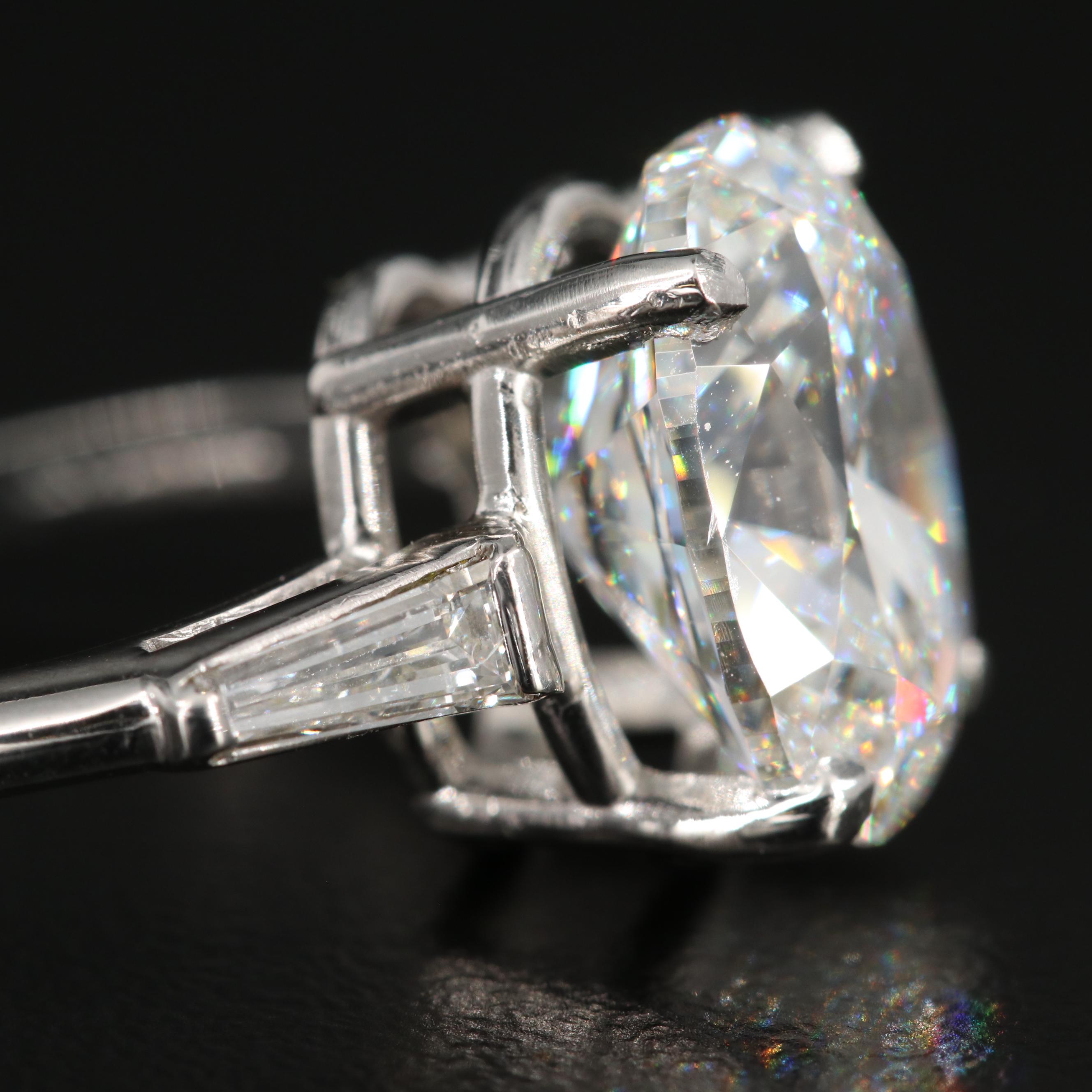 Vintage Cartier Platinum 5.45 CTW Diamond Ring with GIA Report