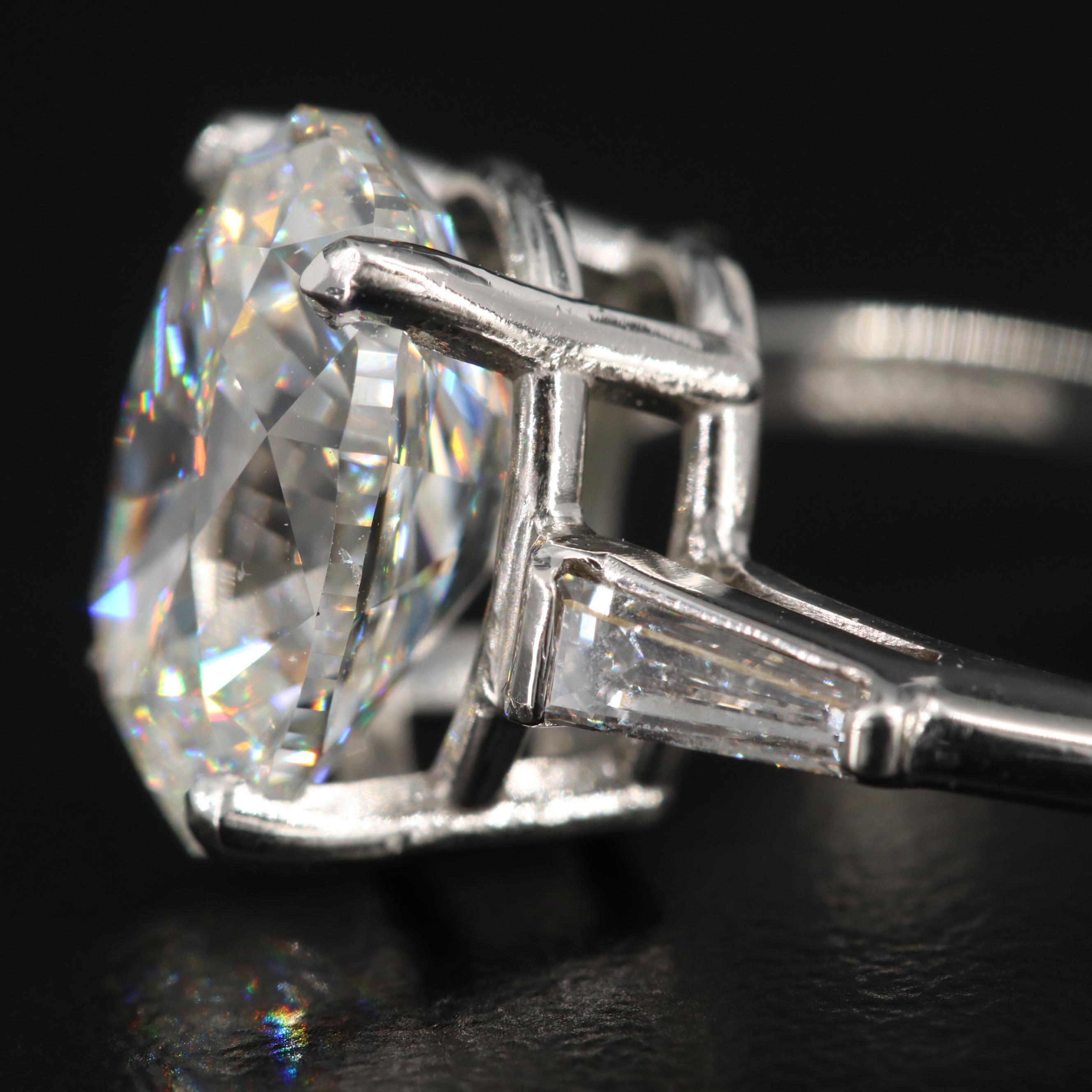 Vintage Cartier Platinum 5.45 CTW Diamond Ring with GIA Report