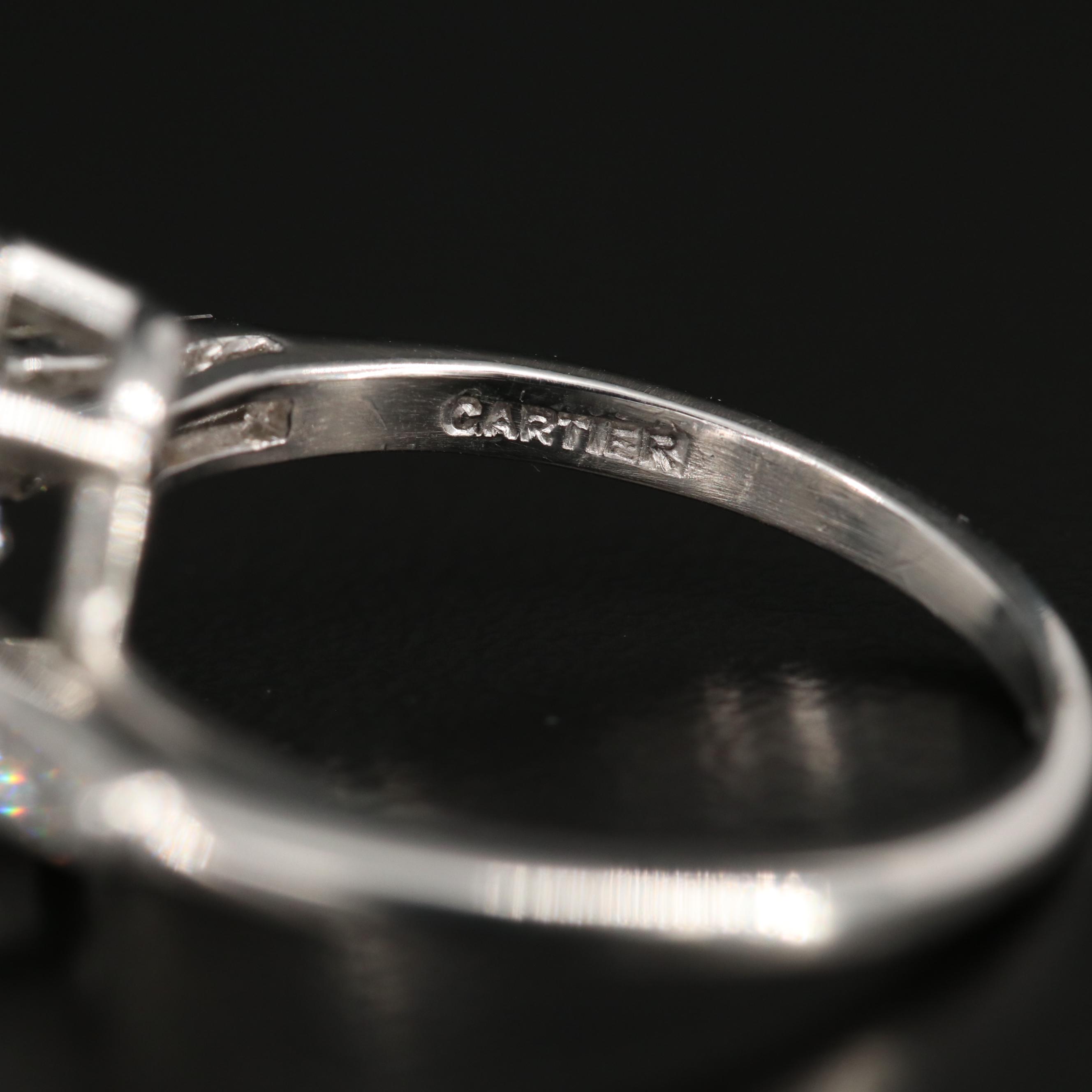 Vintage Cartier Platinum 5.45 CTW Diamond Ring with GIA Report