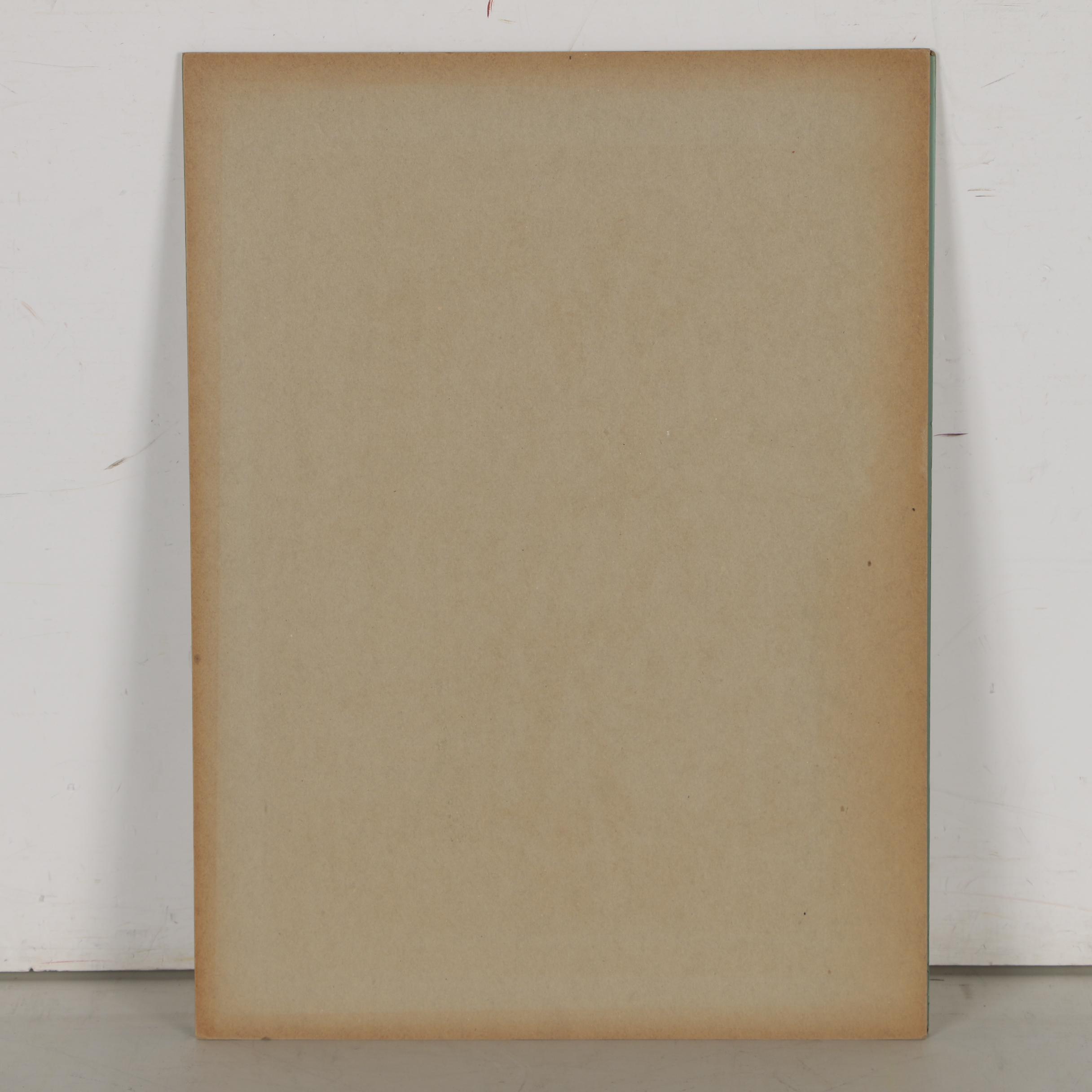 Leonard Maurer Portrait Ink and Watercolor painting, 1967