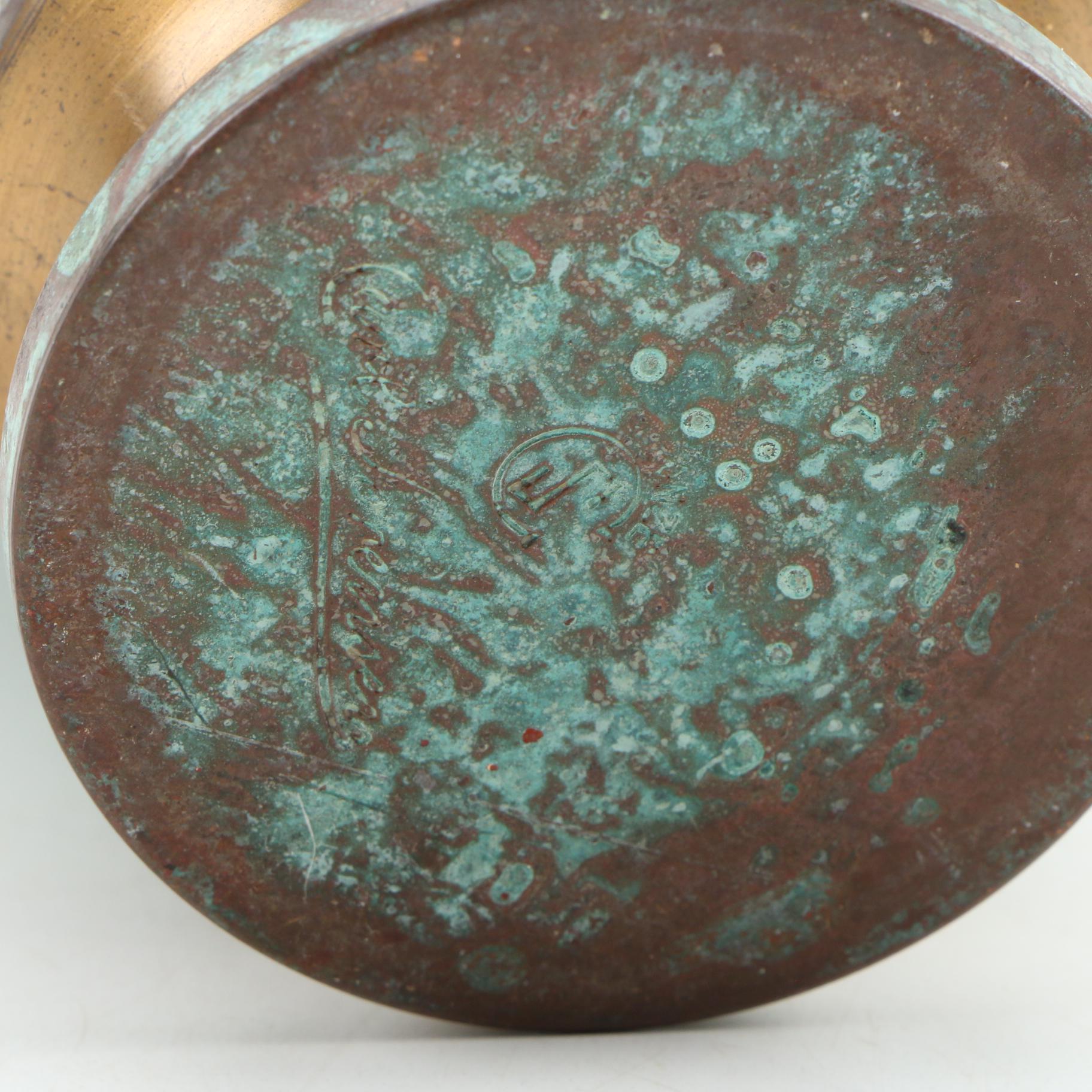 Carl Sorensen Art Deco Verdigris Bronze Vase, Early 20th Century