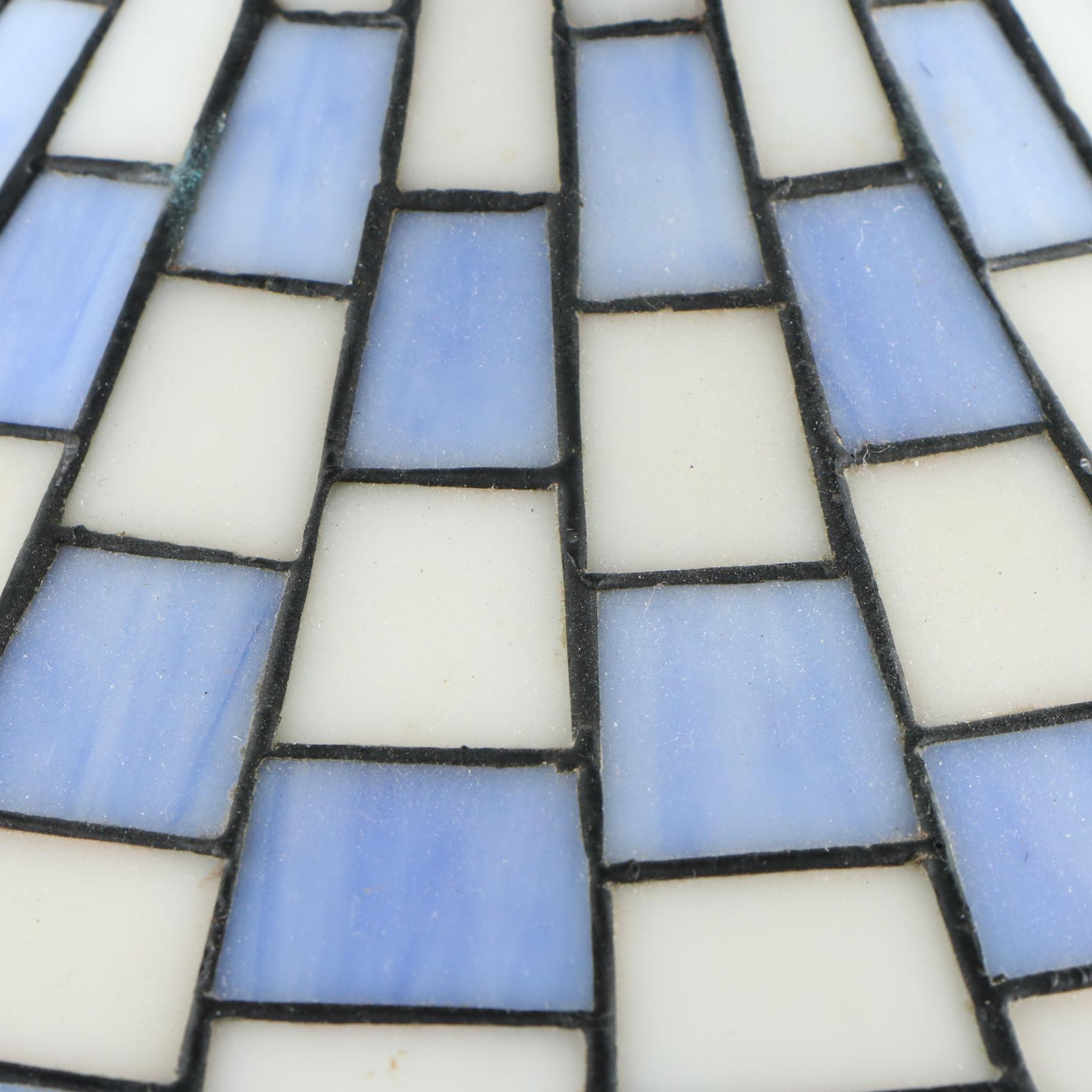 Tiffany Style Stained Glass Table Lamp, Late 20th Century