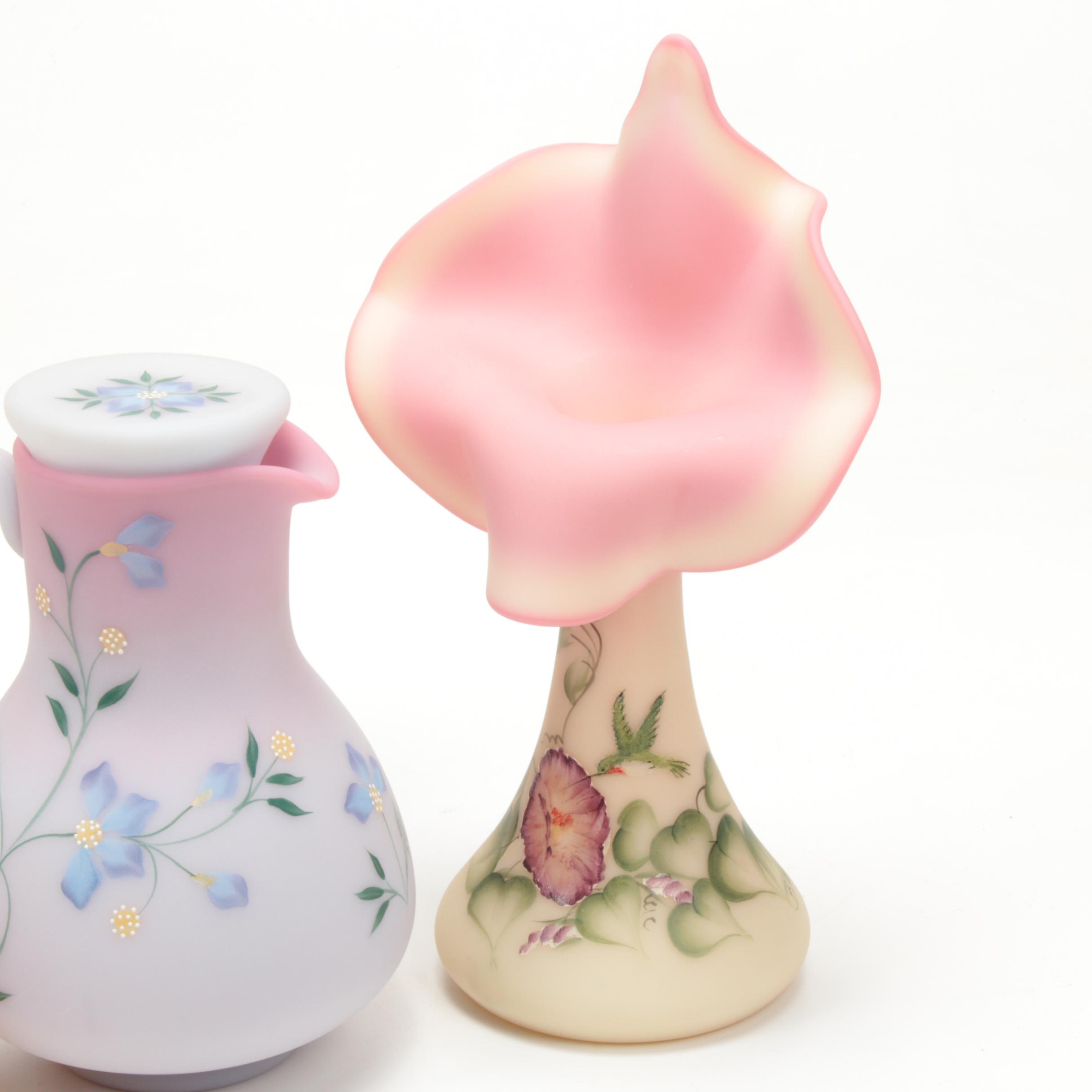 Fenton Signed Exclusive Edition Matte Finish Milk Glass