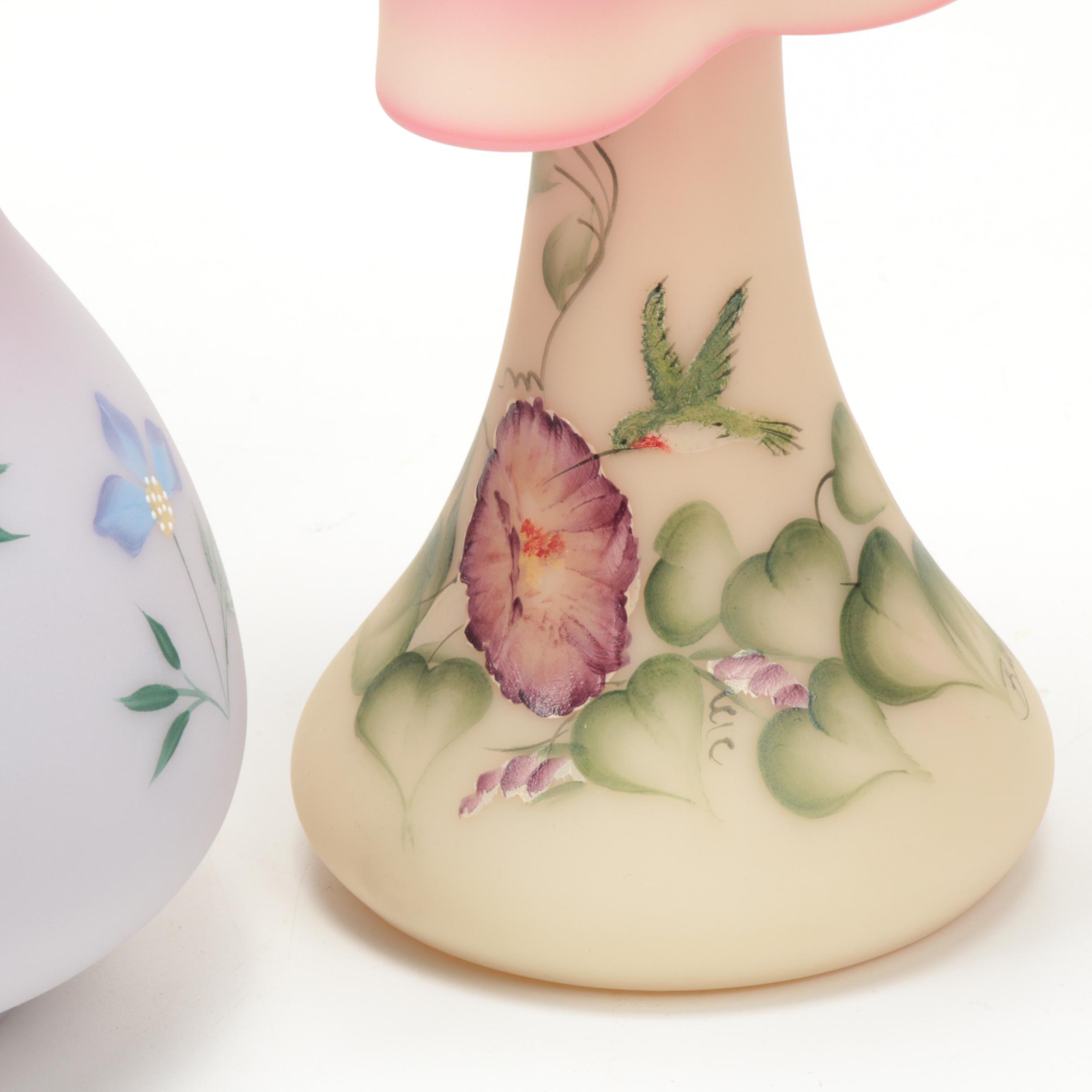 Fenton Signed Exclusive Edition Matte Finish Milk Glass