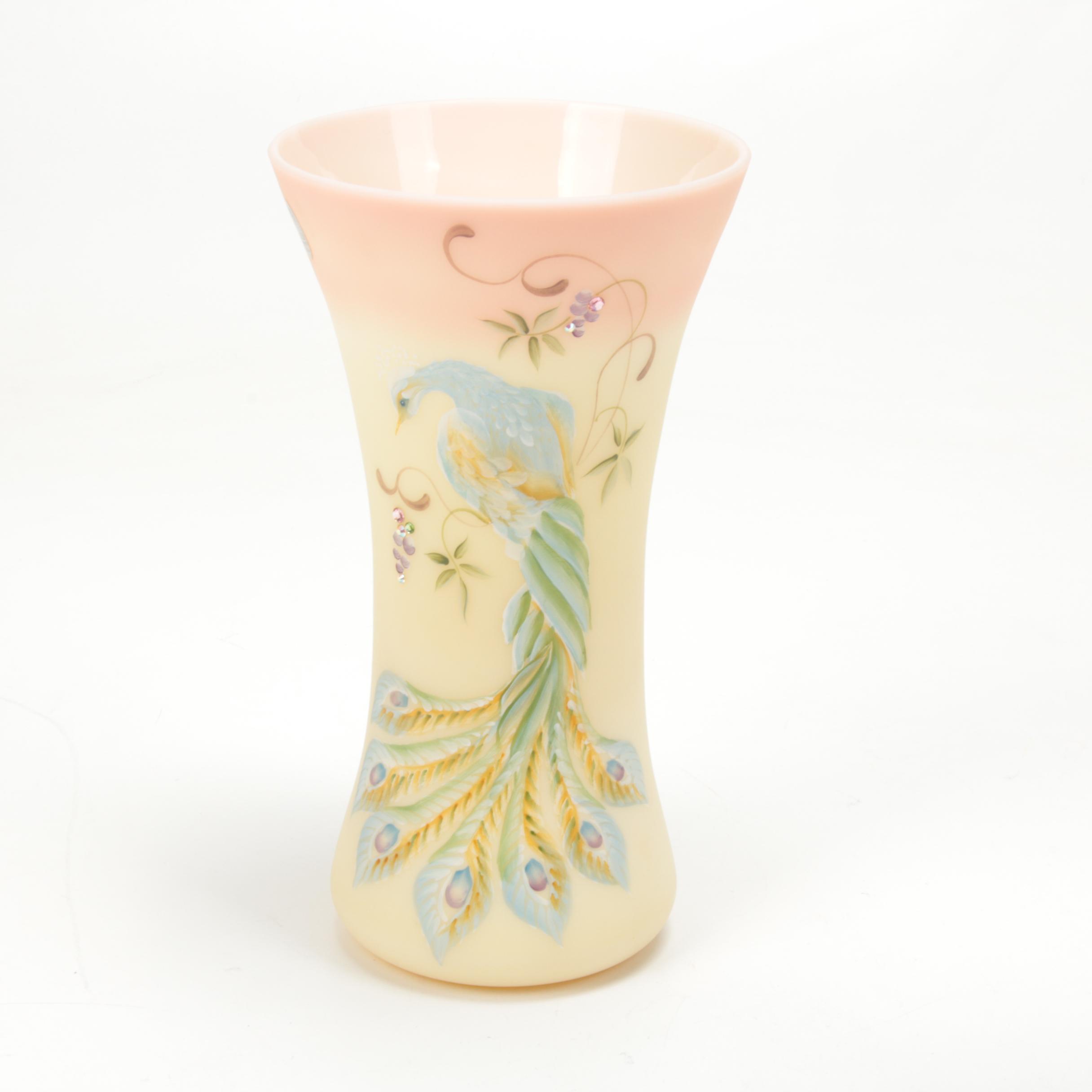 Fenton Signed Exclusive Edition Matte Finish Milk Glass