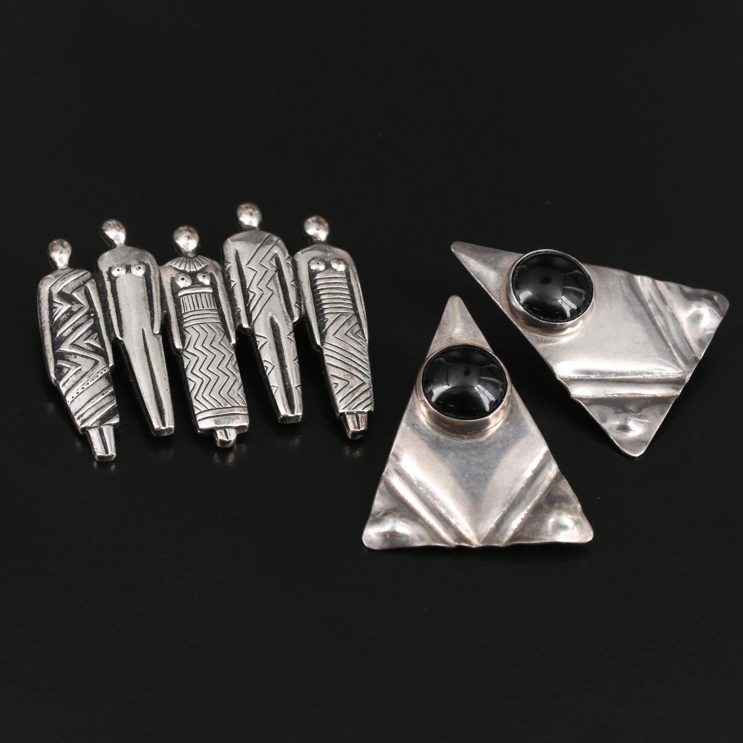 Jewelry Selection Featuring Renoir and Laurel Burch Figural Brooch