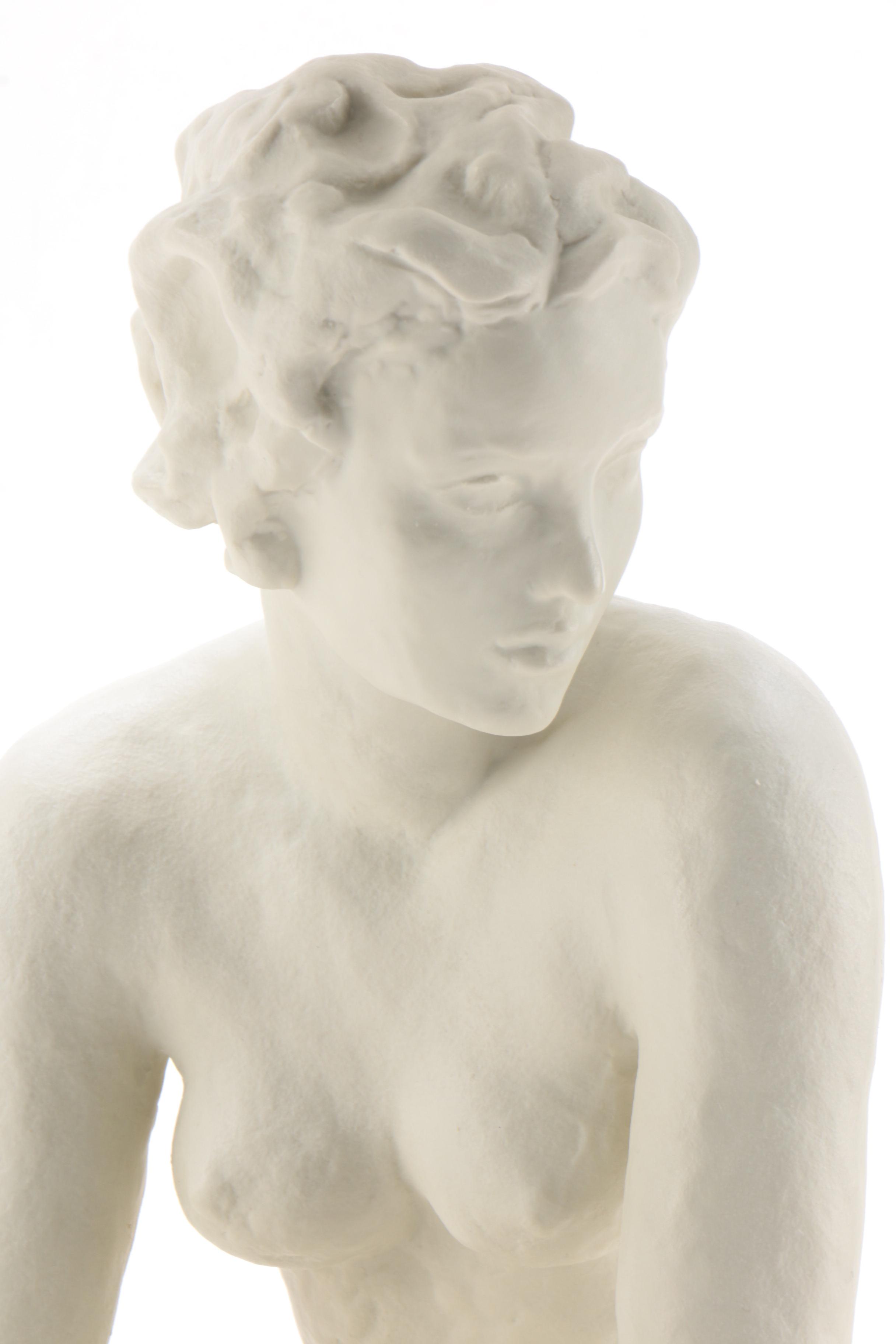 Rosenthal Ceramic Sculpture "Hockende" after Fritz Klimsch, 1930s