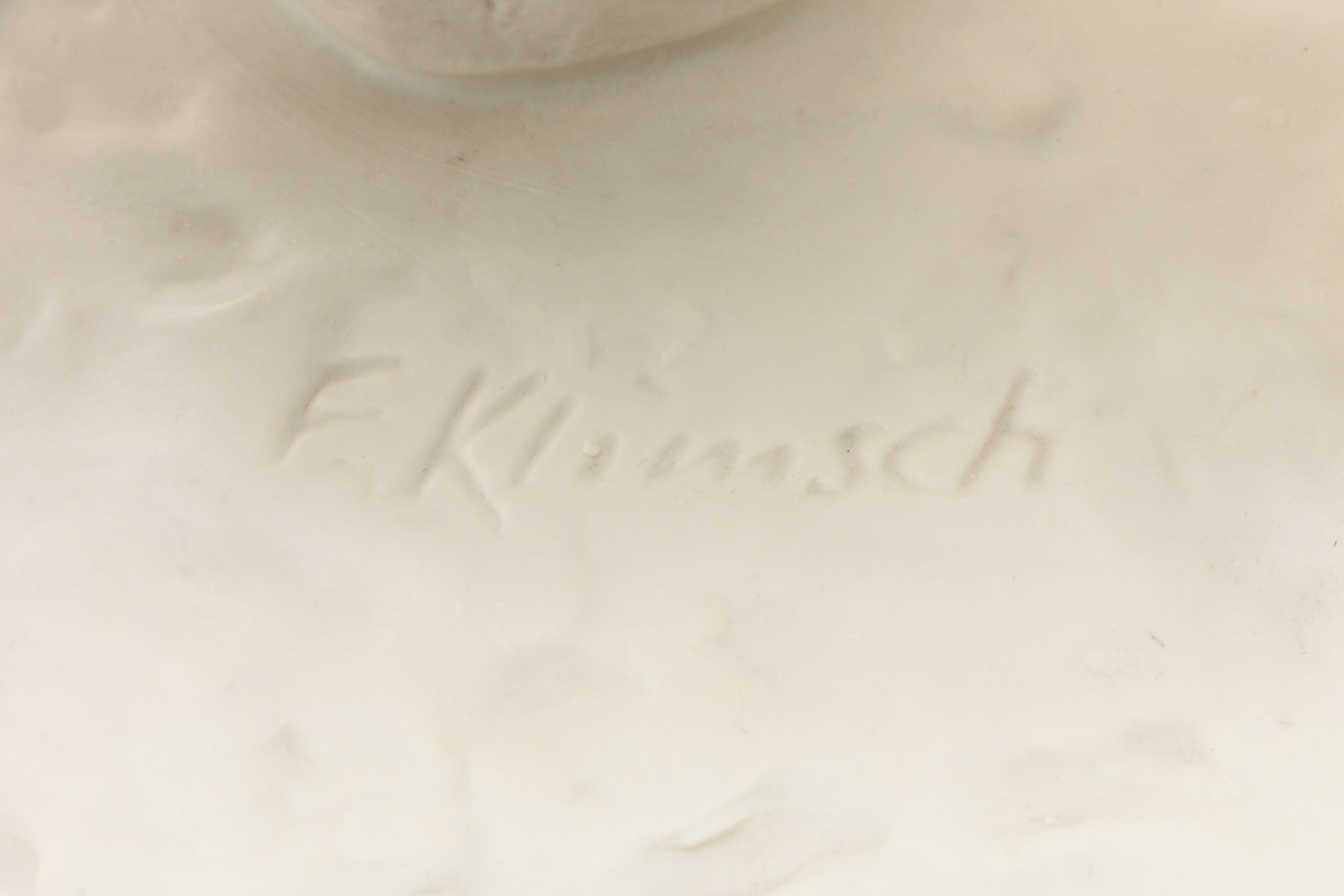 Rosenthal Ceramic Sculpture "Hockende" after Fritz Klimsch, 1930s