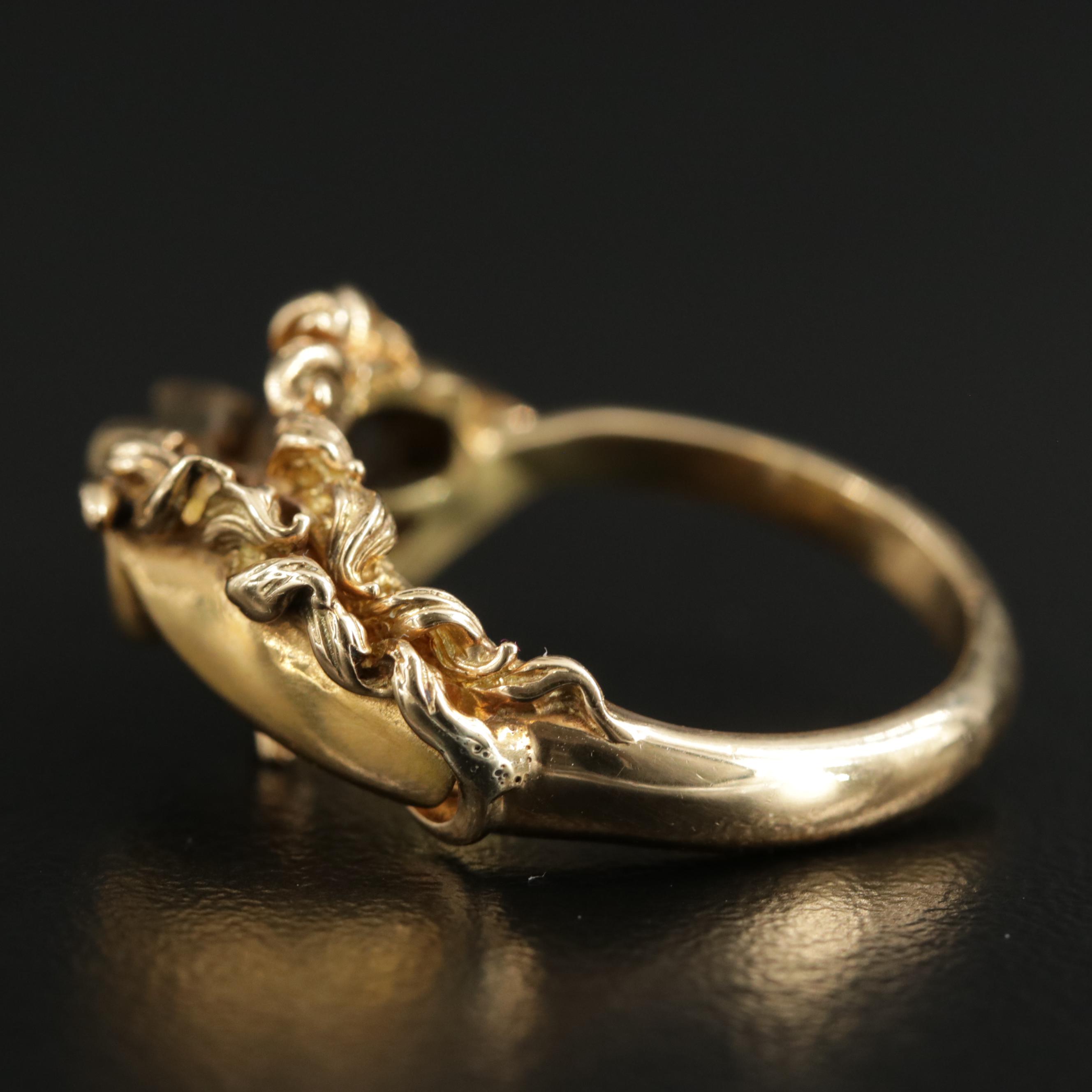 Carrera Y Carrera 18K Yellow Gold Double Horse Head Ring