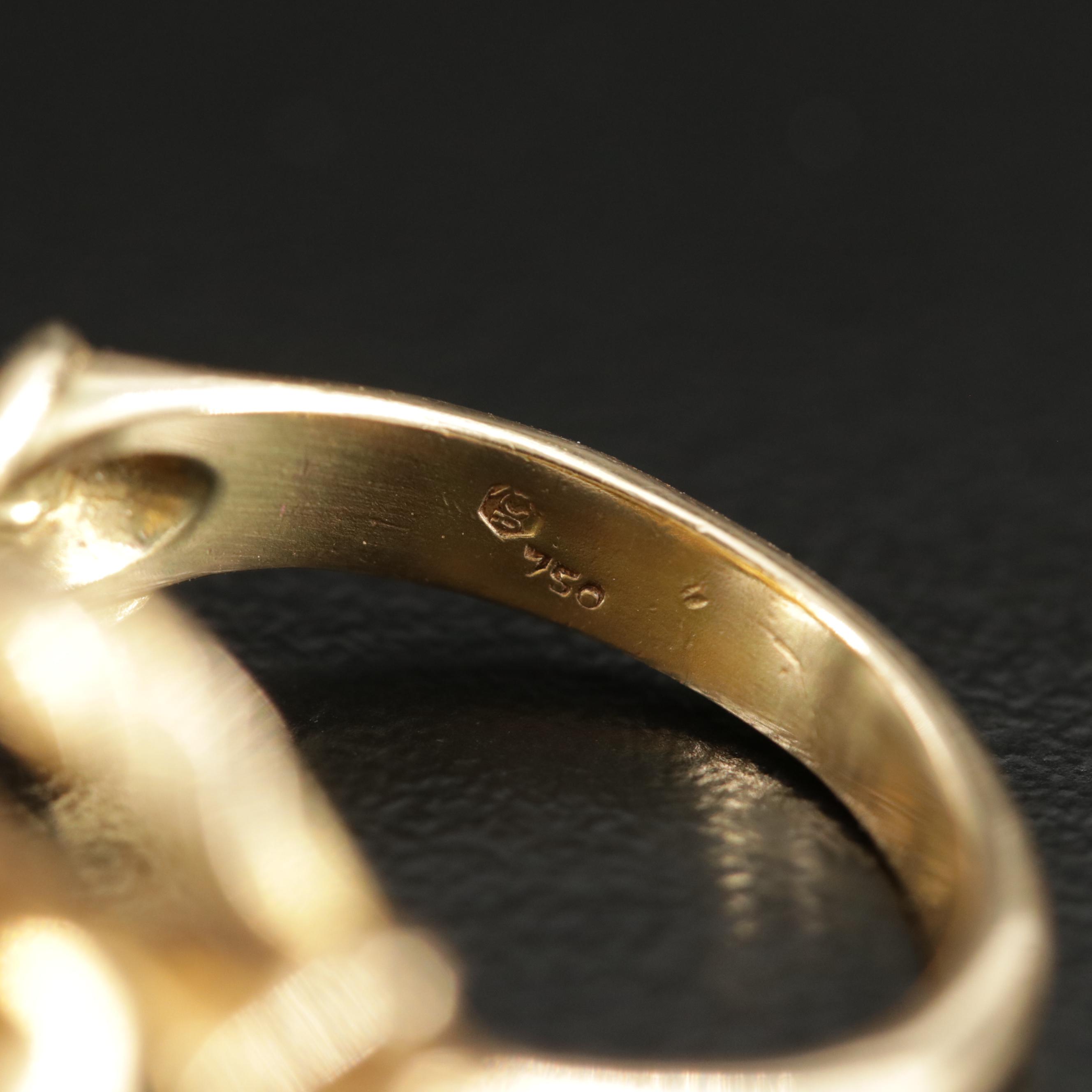 Carrera Y Carrera 18K Yellow Gold Double Horse Head Ring