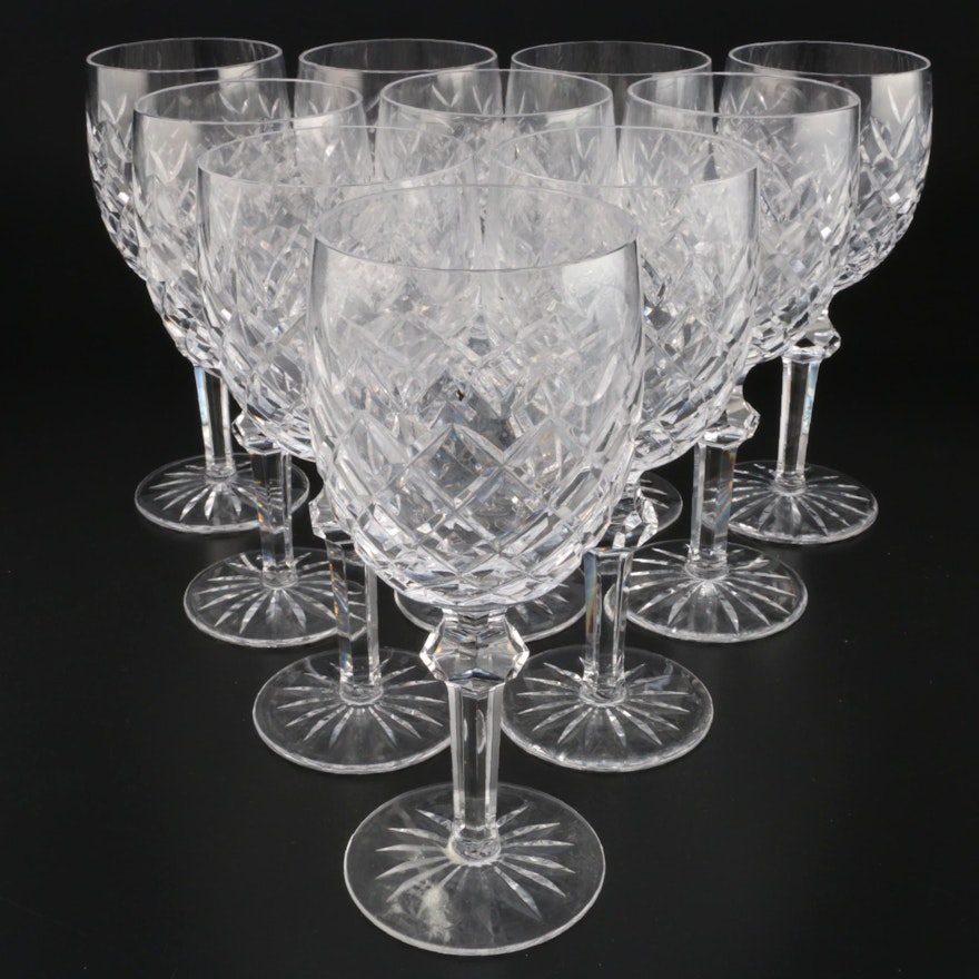 Waterford Crystal "Powerscourt" Water Goblets, Mid to Late 20th Century