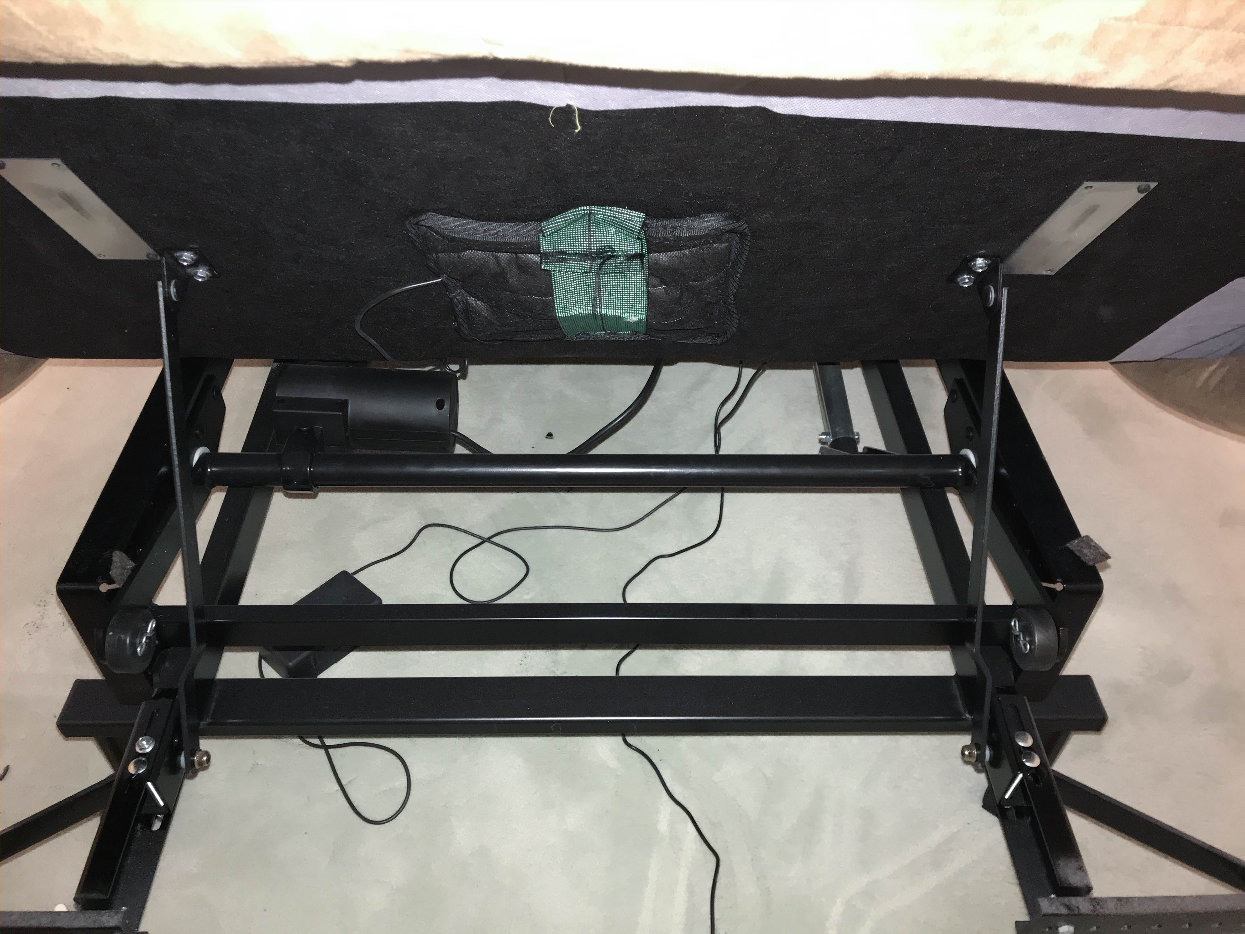 Leggett & Platt Queen Adjustable Platform Bed with Century Frame & Nightstand