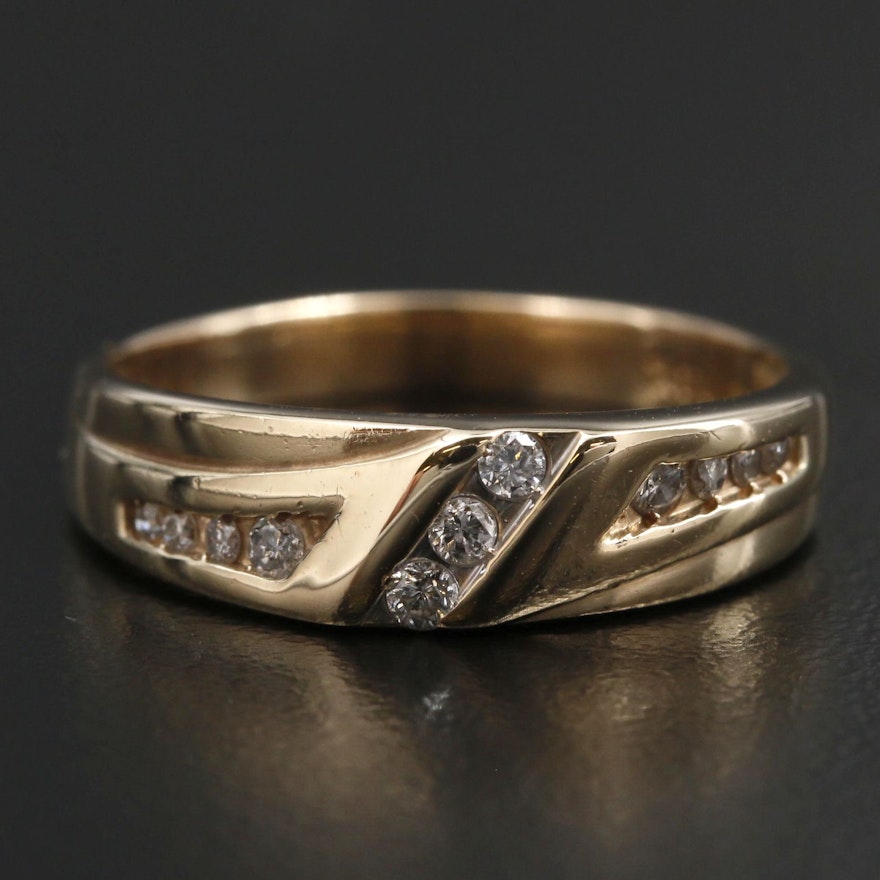 14K Yellow Gold Diamond Ring