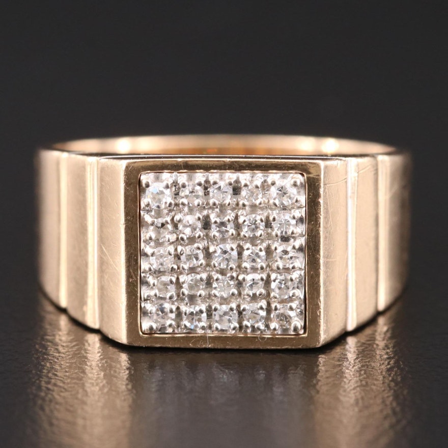 14K Yellow Gold Diamond Ring