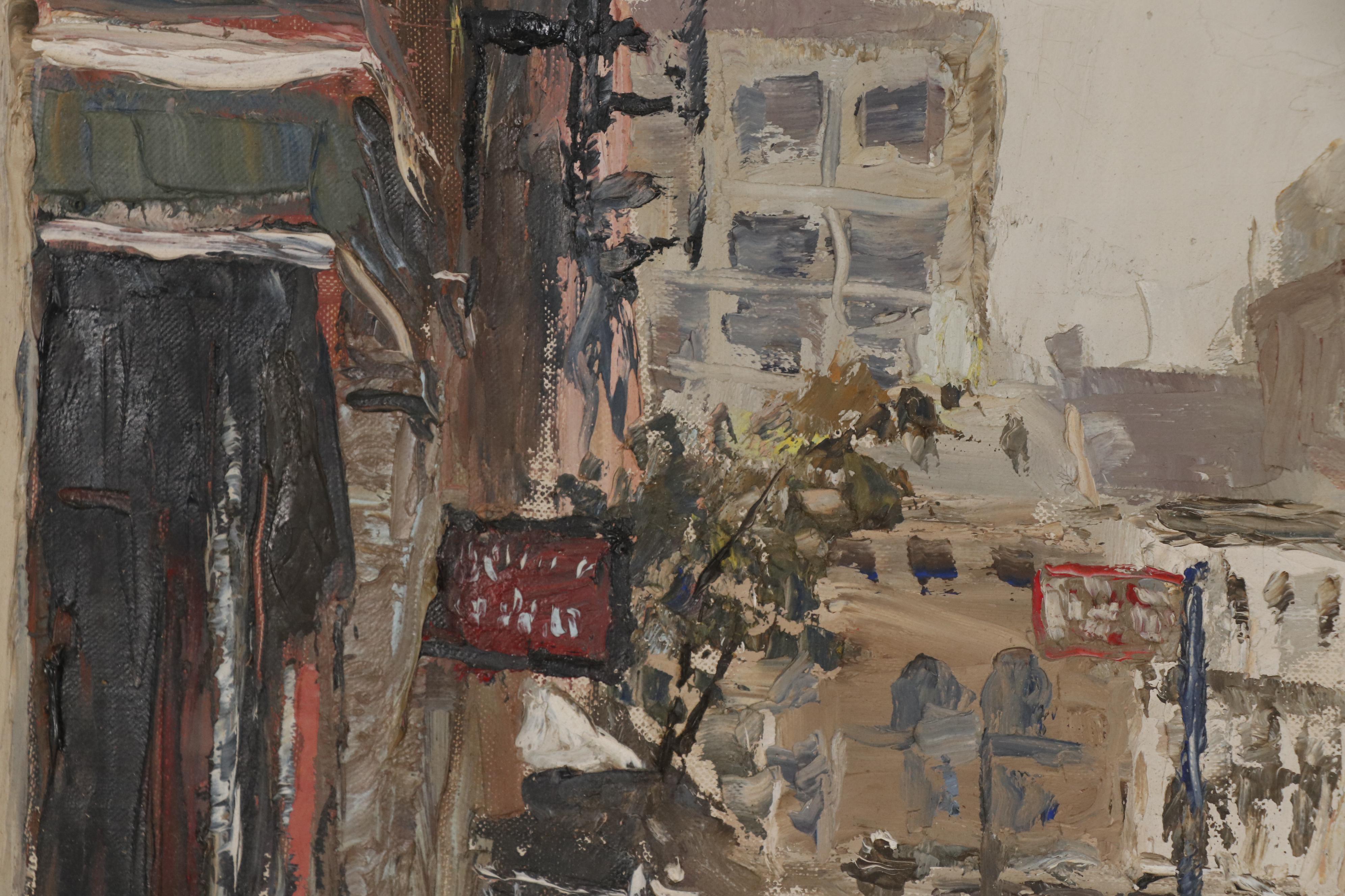 Peter Hayward New York City Street Scene Oil Painting