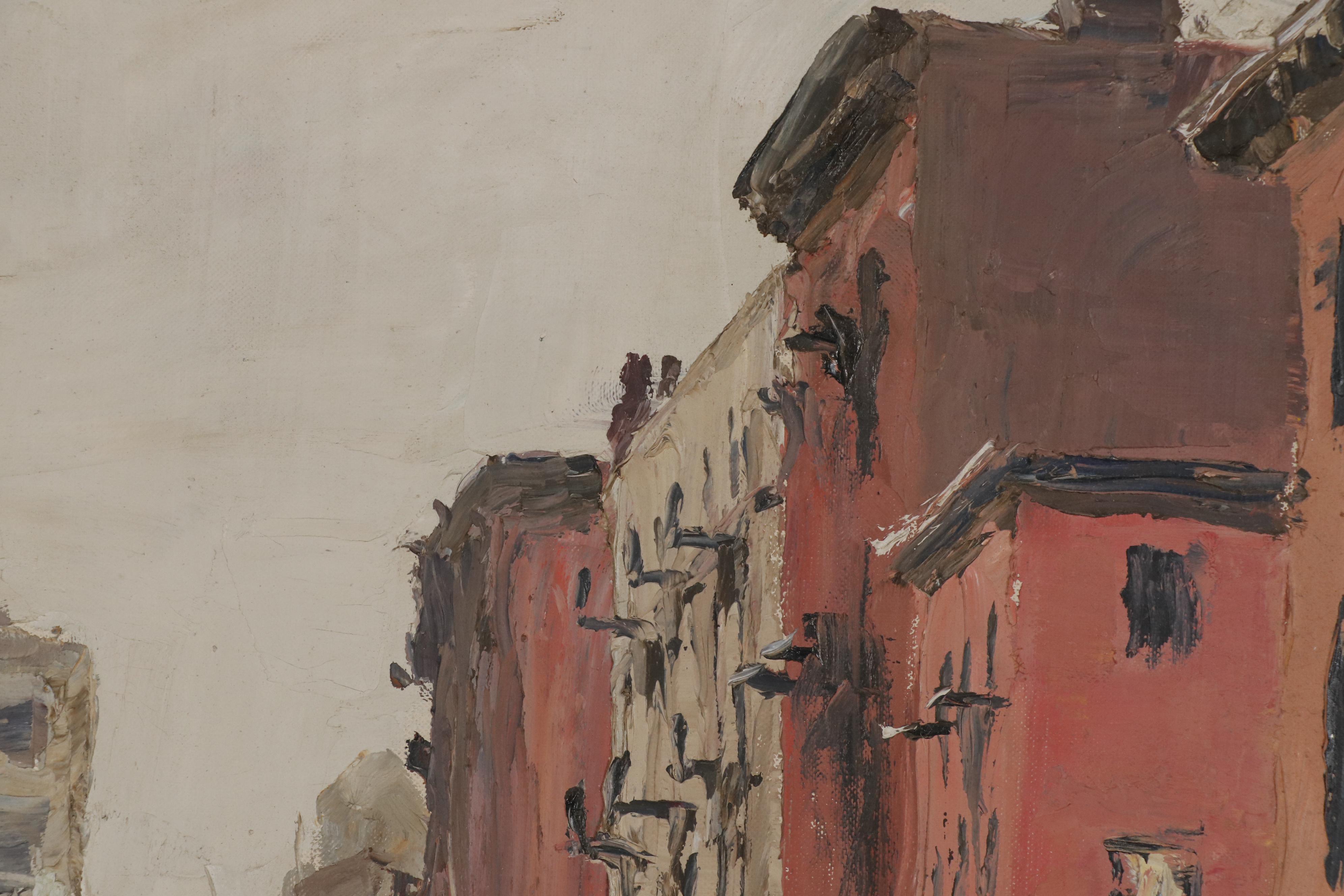 Peter Hayward New York City Street Scene Oil Painting