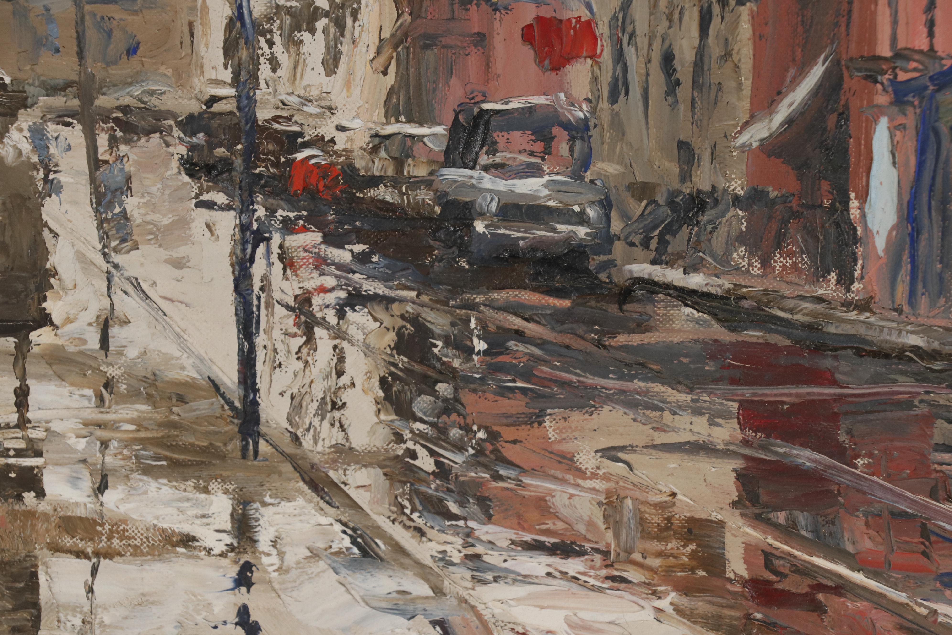 Peter Hayward New York City Street Scene Oil Painting