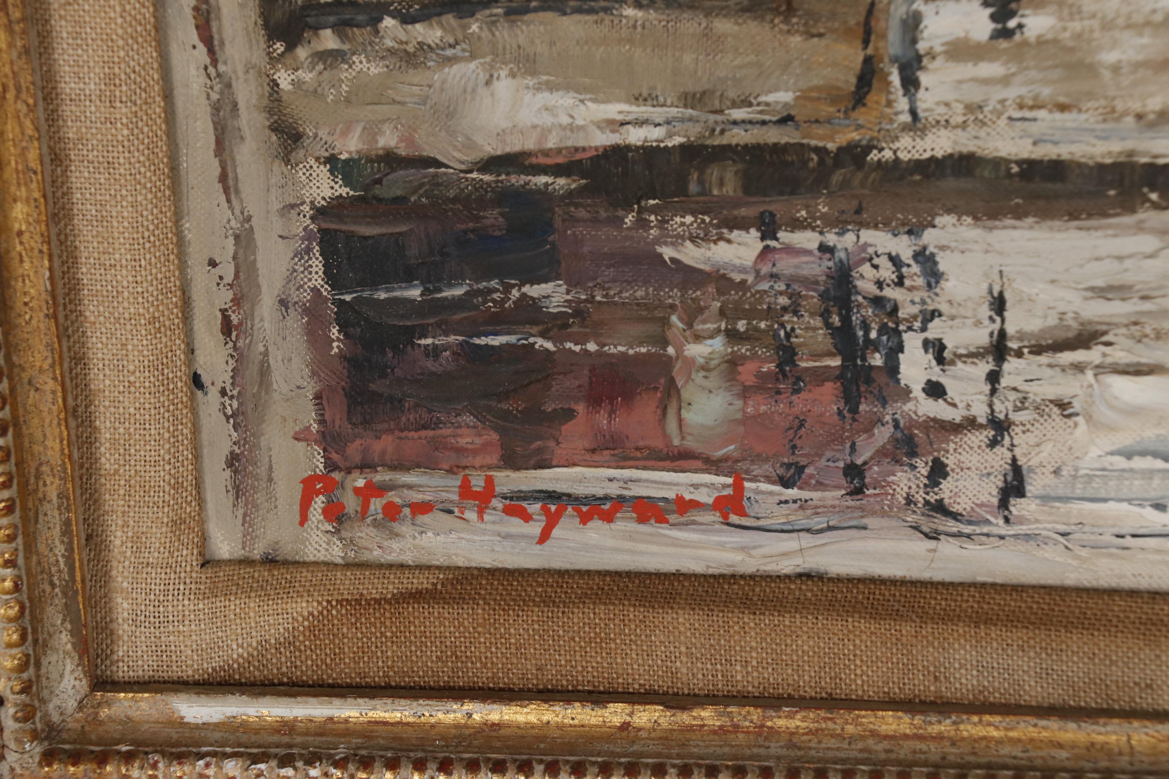 Peter Hayward New York City Street Scene Oil Painting