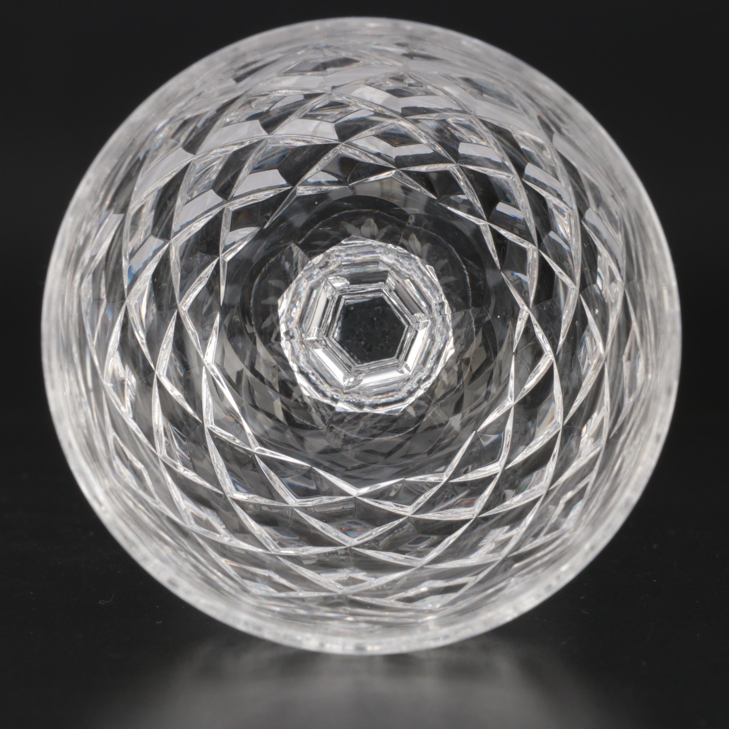 Waterford Crystal "Powerscourt" Claret Wine Glasses, Mid to Late 20th Century