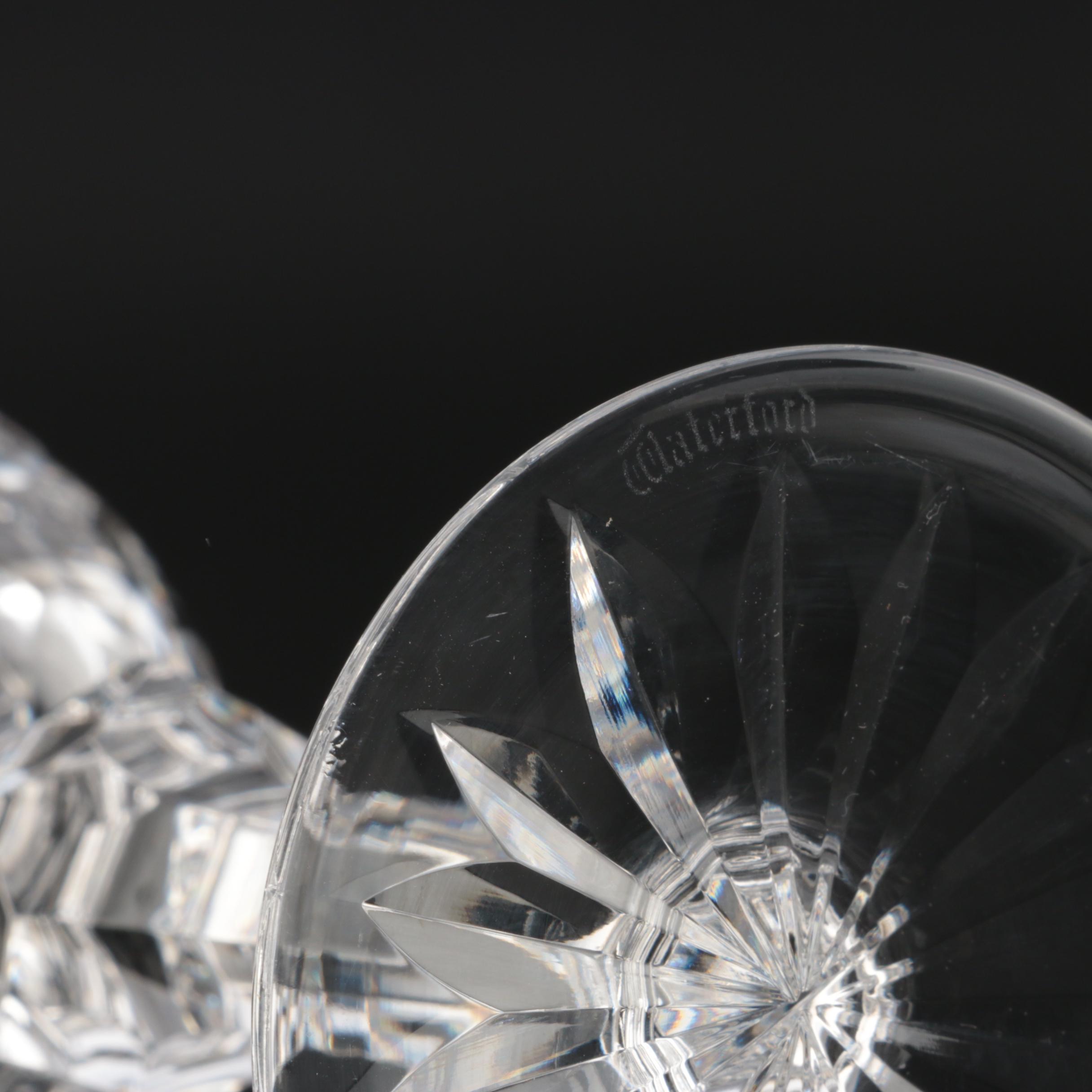 Waterford Crystal "Powerscourt" Claret Wine Glasses, Mid to Late 20th Century