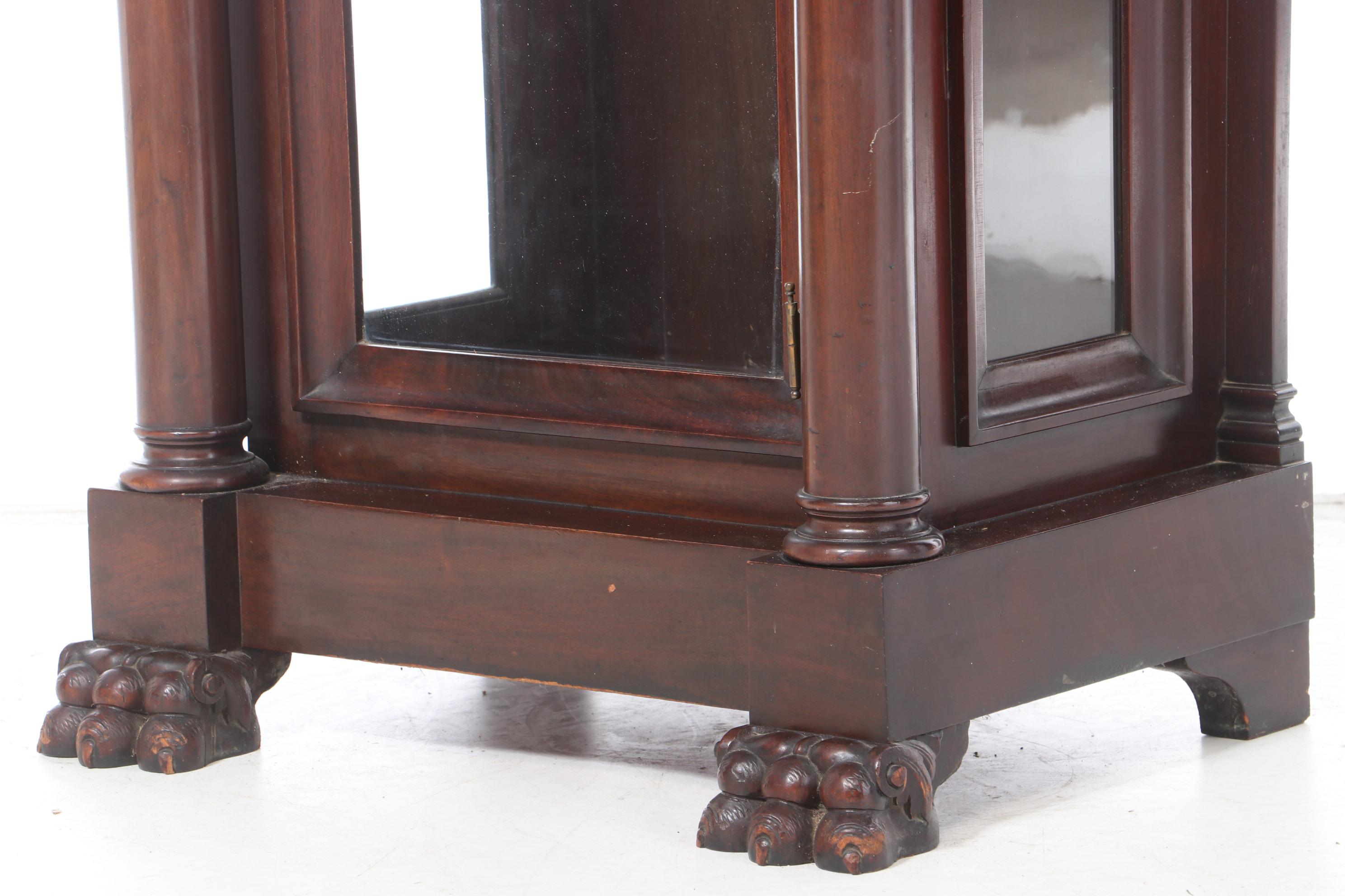 Mahogany Grandfather Clock, Retailed by Oskamp Jewelry Company, Cincinnati