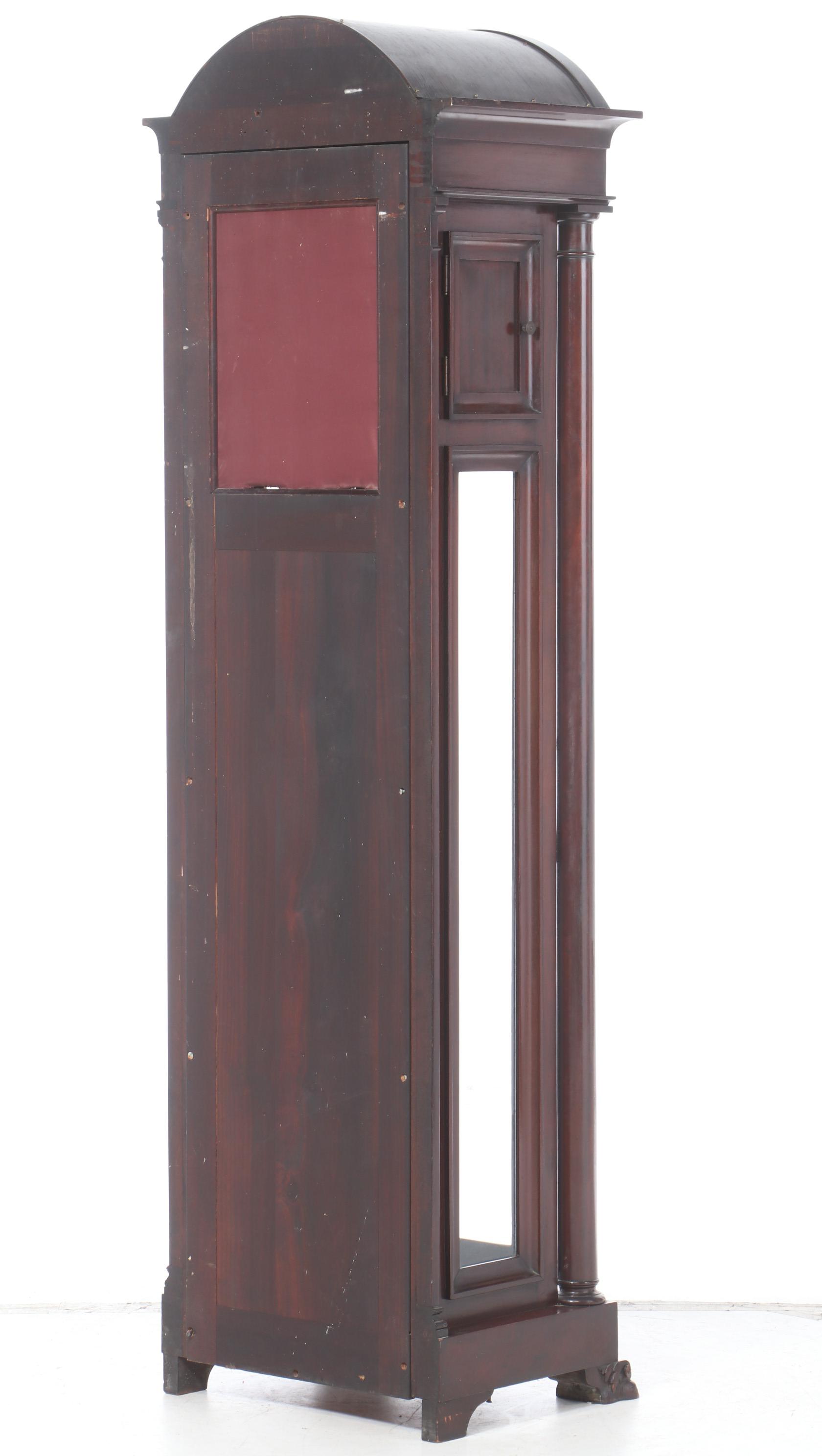 Mahogany Grandfather Clock, Retailed by Oskamp Jewelry Company, Cincinnati