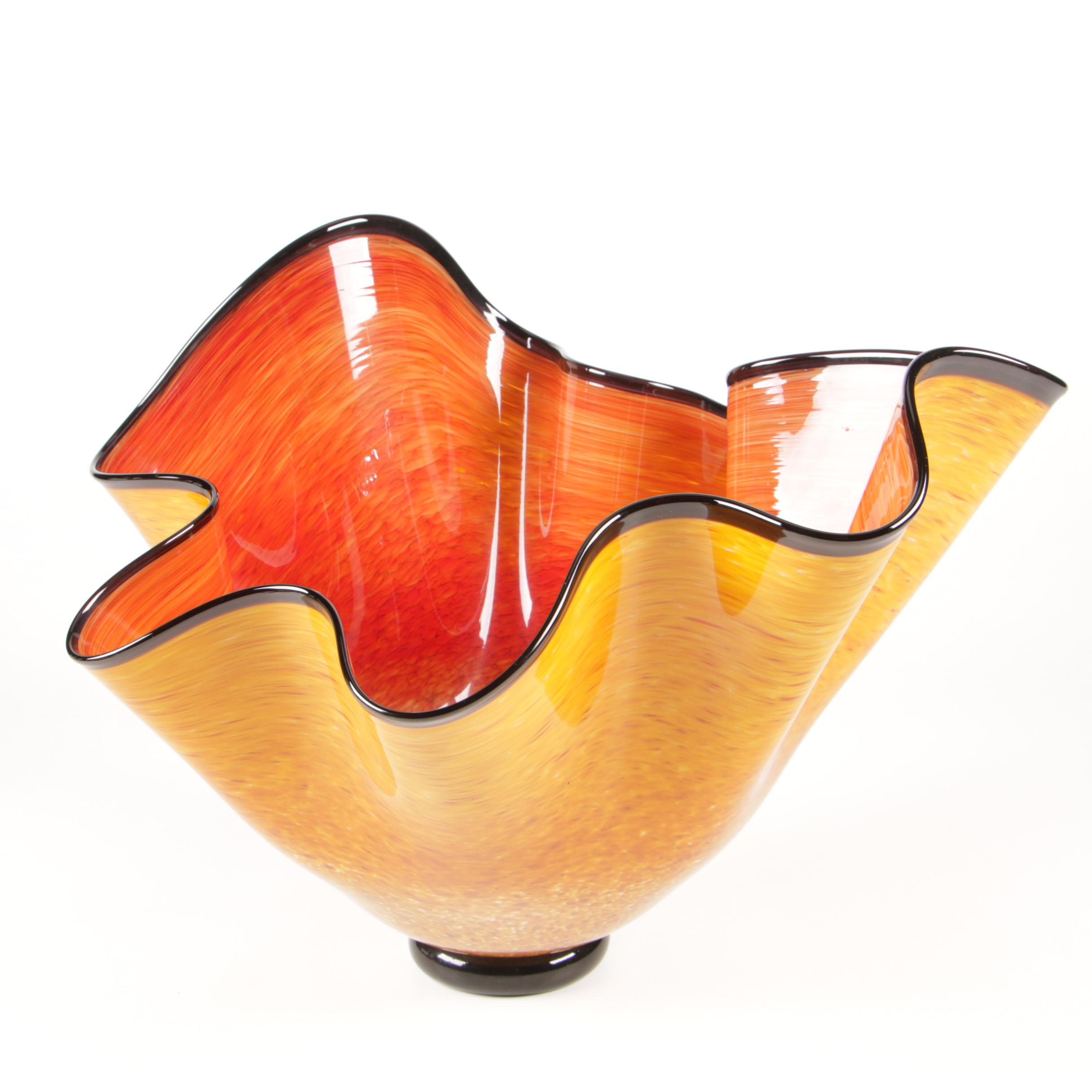 Art Glass Hand Blown Bowl