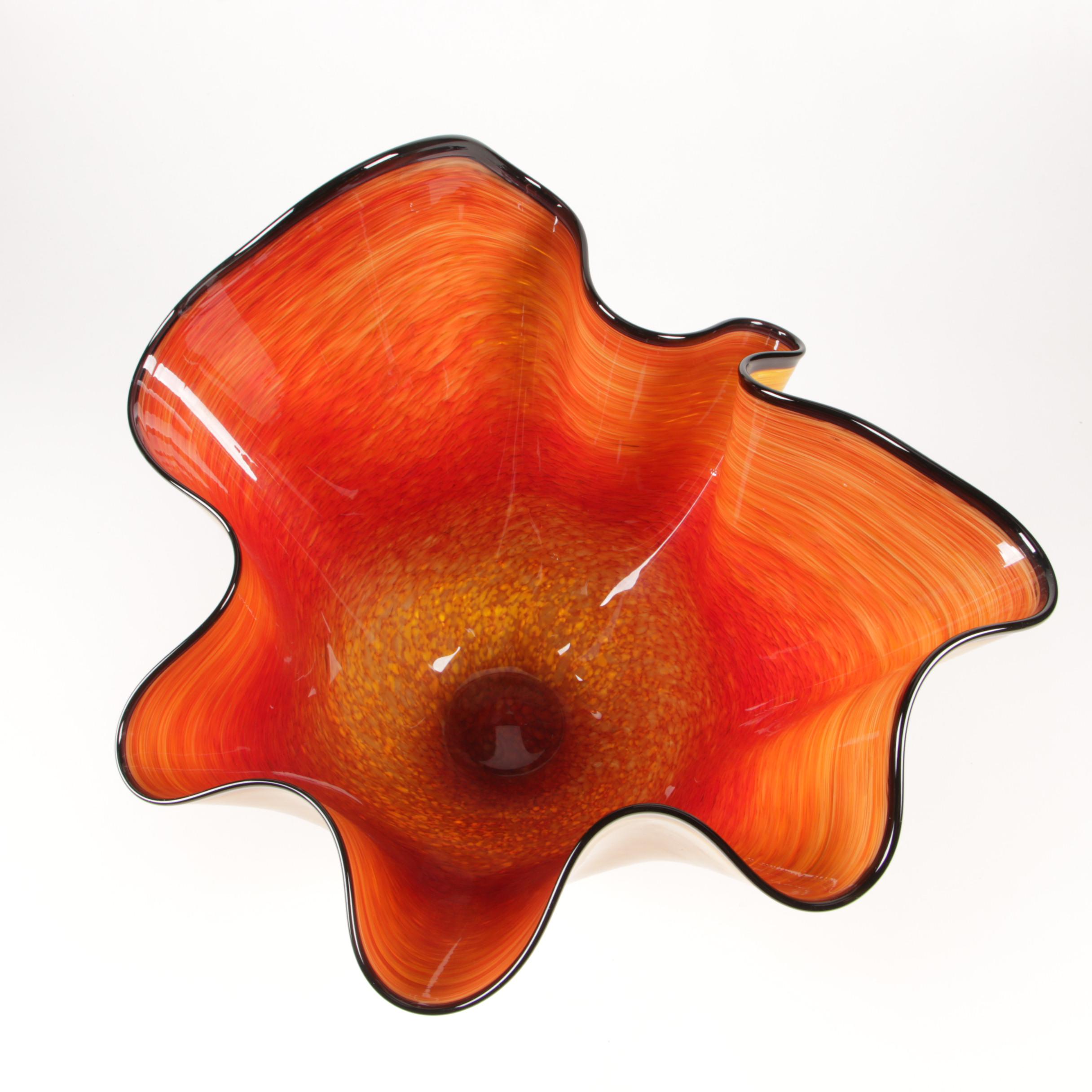 Art Glass Hand Blown Bowl