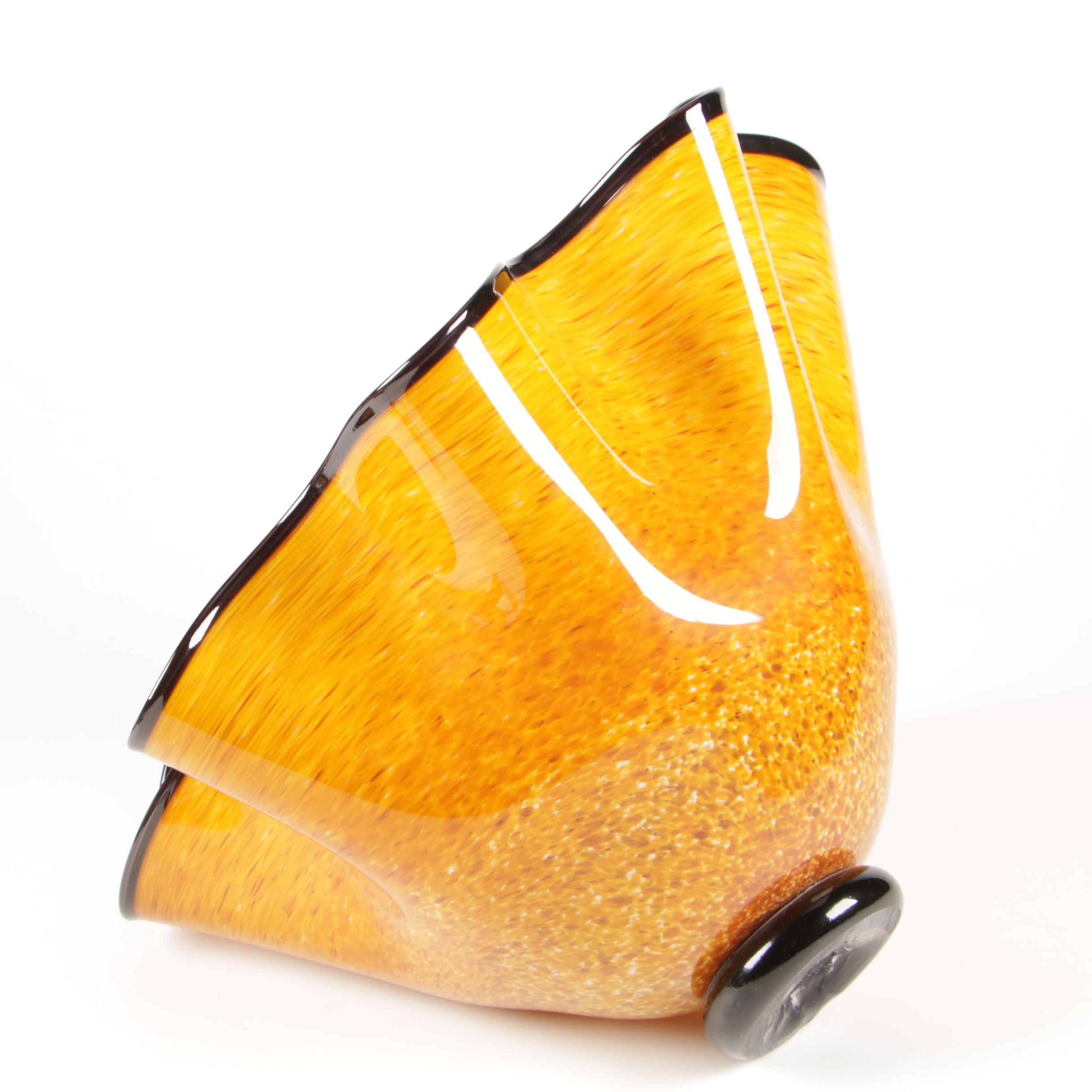 Art Glass Hand Blown Bowl