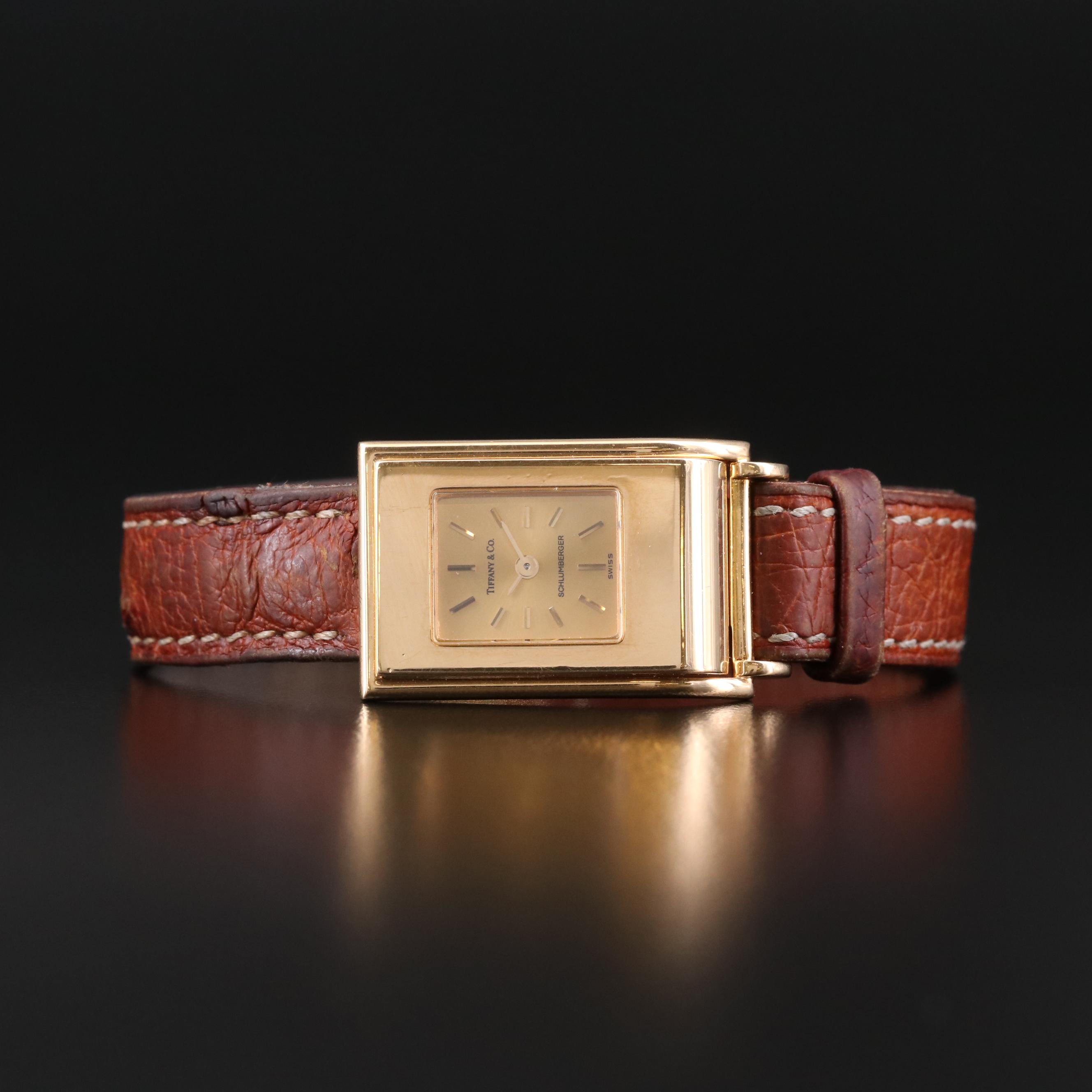 Tiffany & Co. Schlumberger 18K Gold Quartz Watch