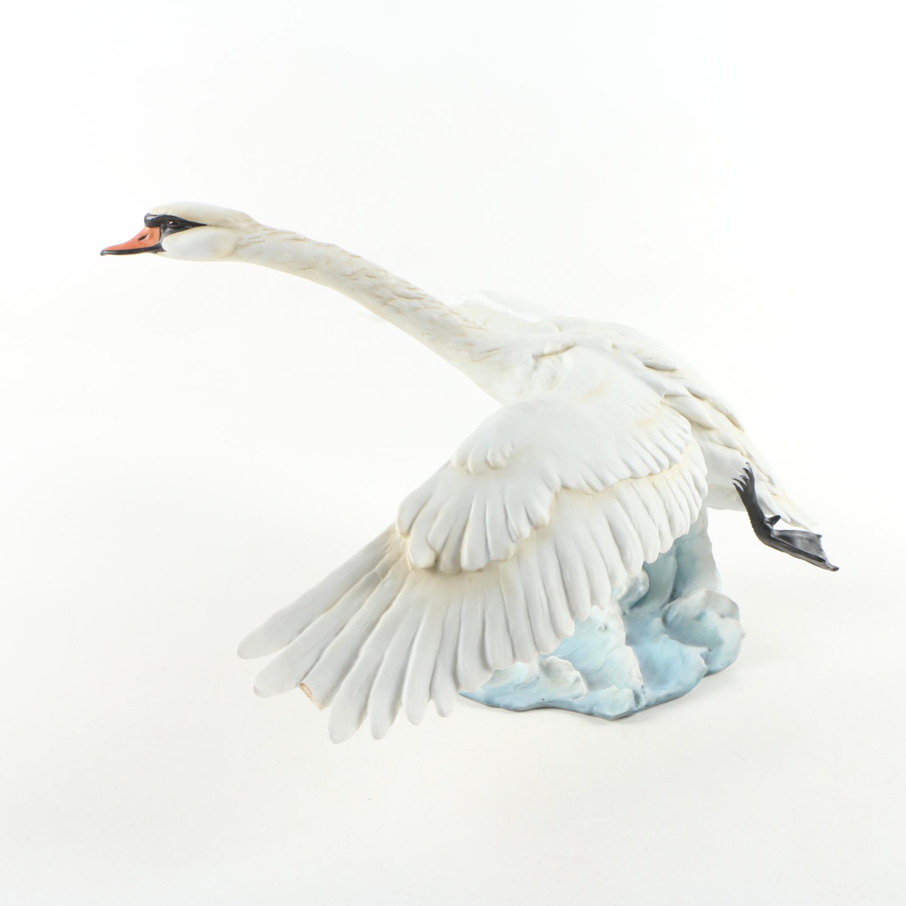 Kaiser of West Germany Porcelain "Mute Swan" Sculpture