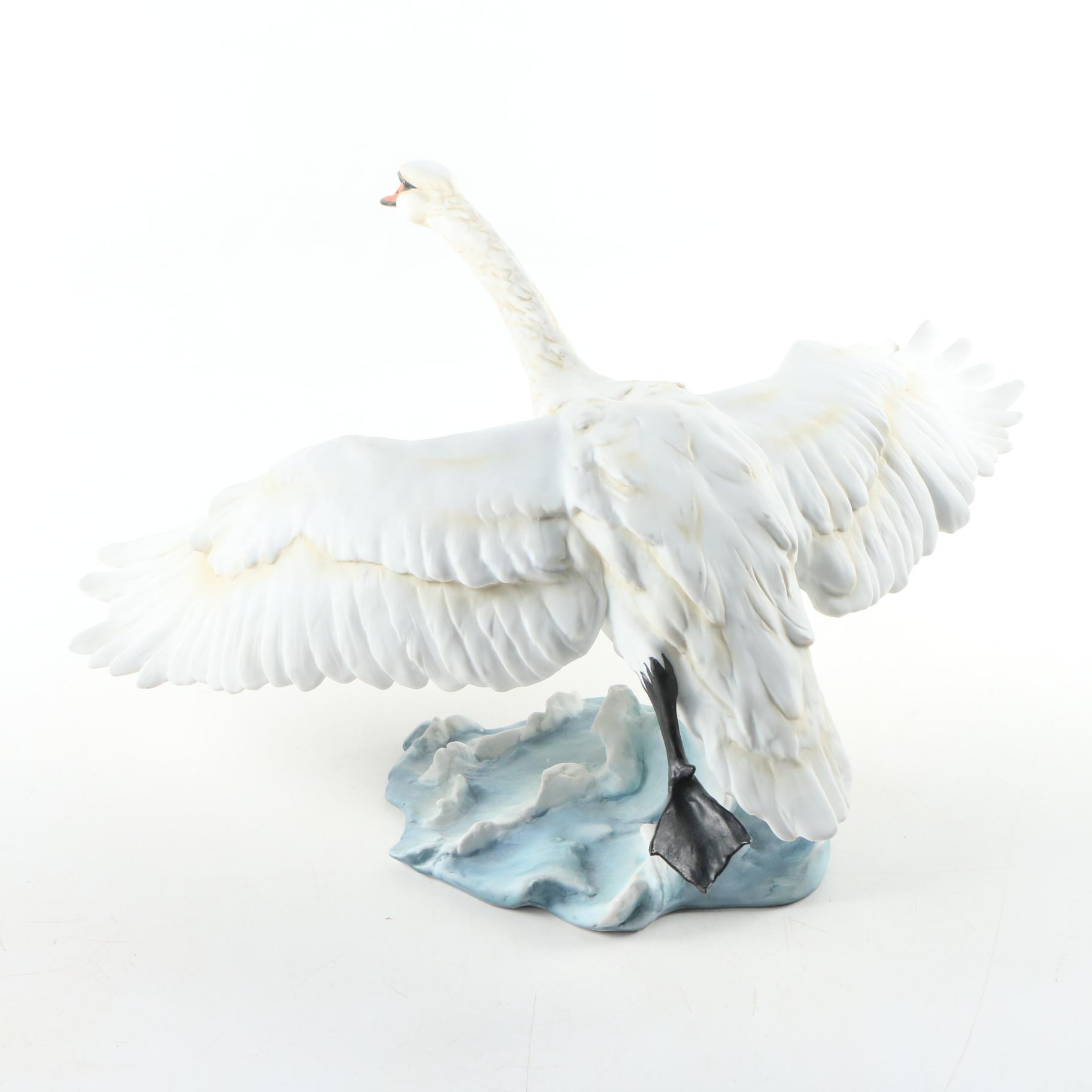 Kaiser of West Germany Porcelain "Mute Swan" Sculpture