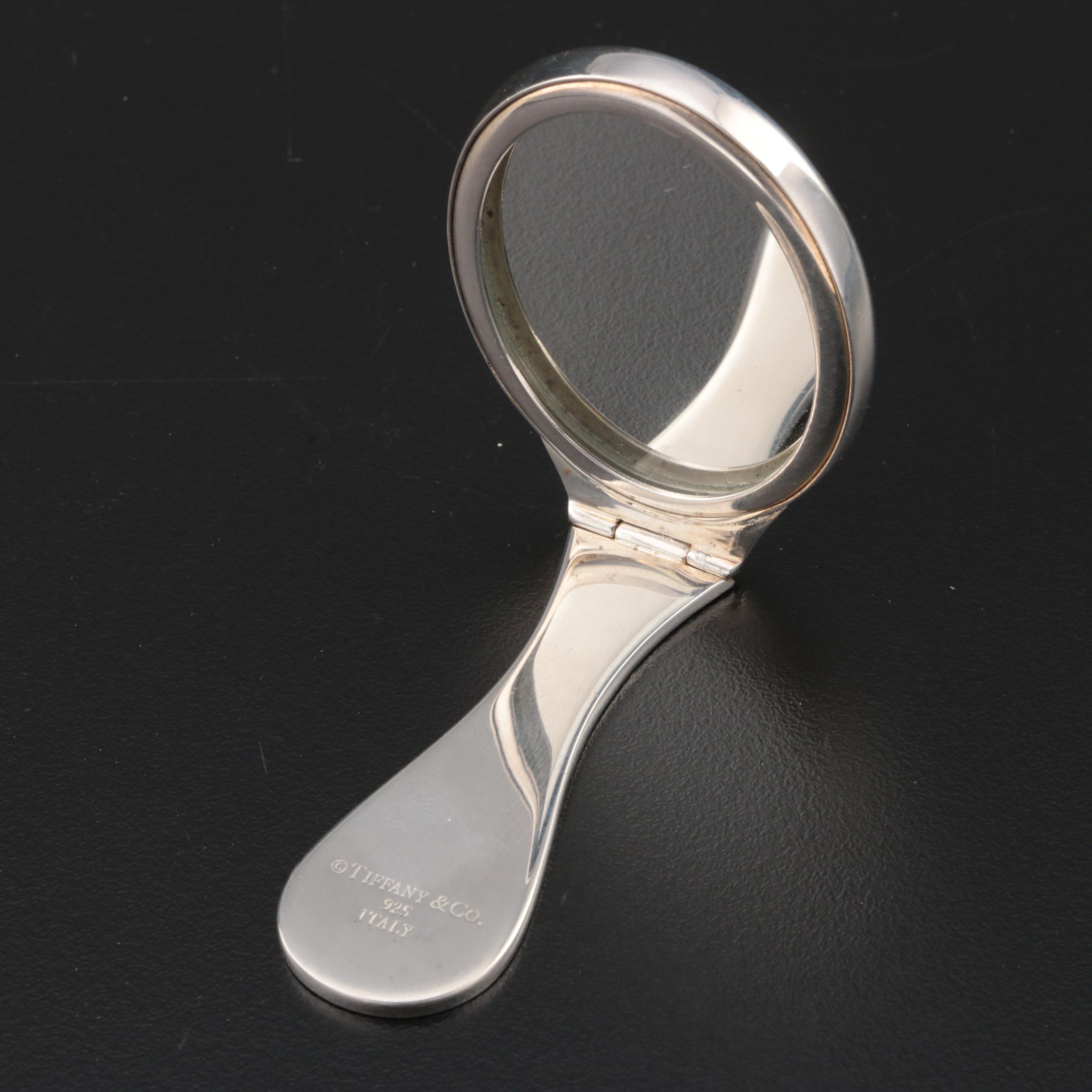 Tiffany & Co. Sterling Silver Compact Folding Mirror
