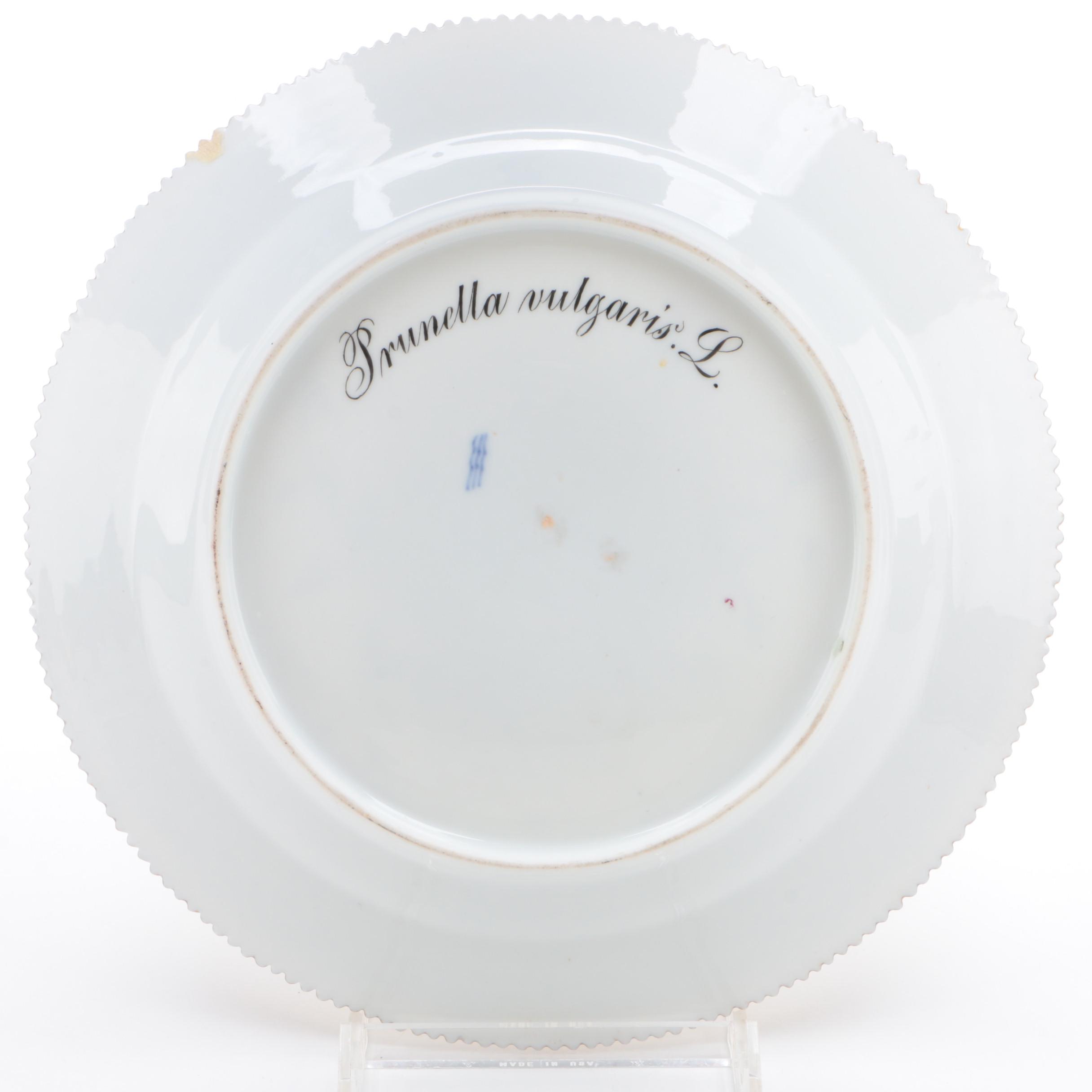 Royal Copenhagen "Flora Danica" Botanical Plate, 1870-90