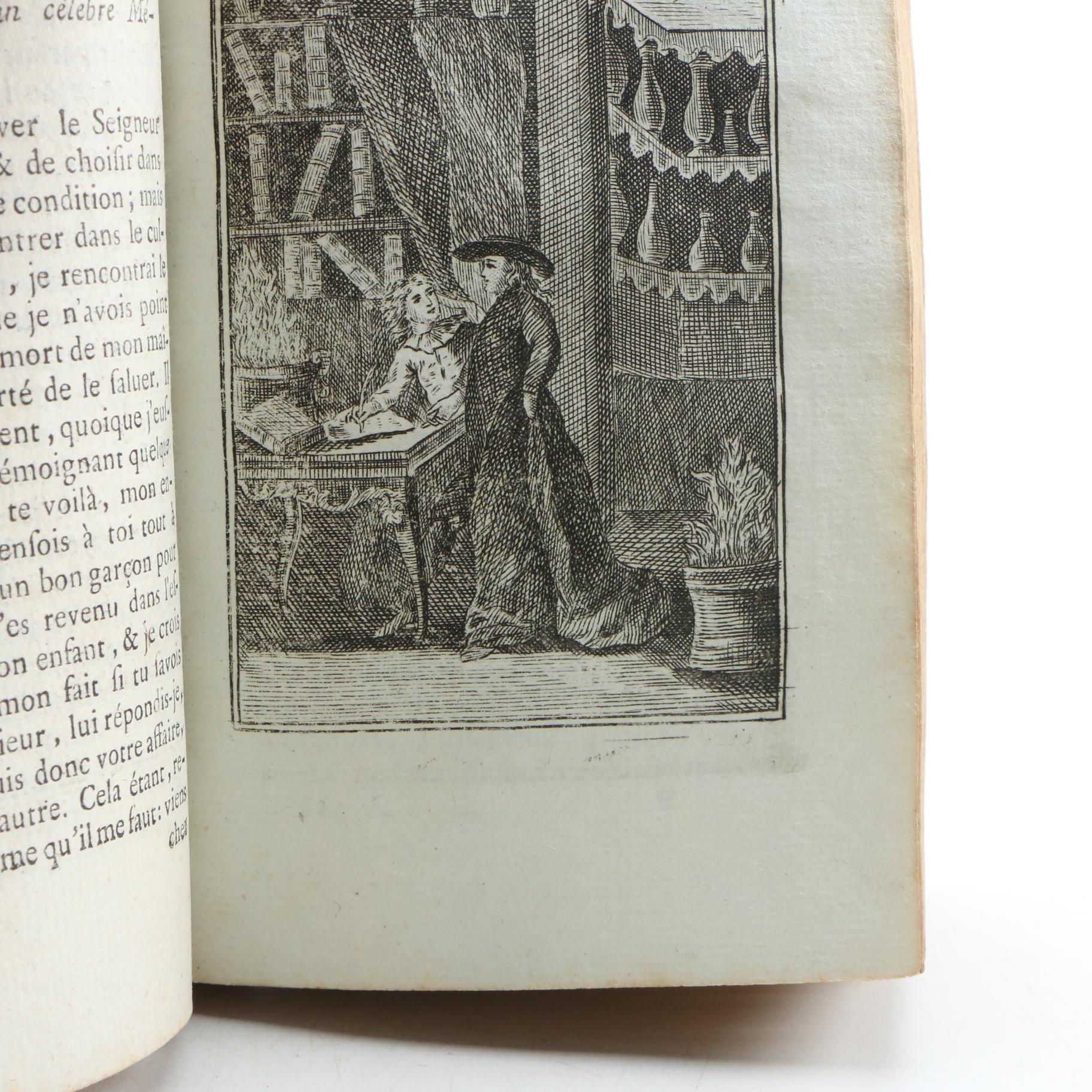 1787 "Histoire de Gil Blas de Santillane" by Alain René Le Sage, Two Volumes