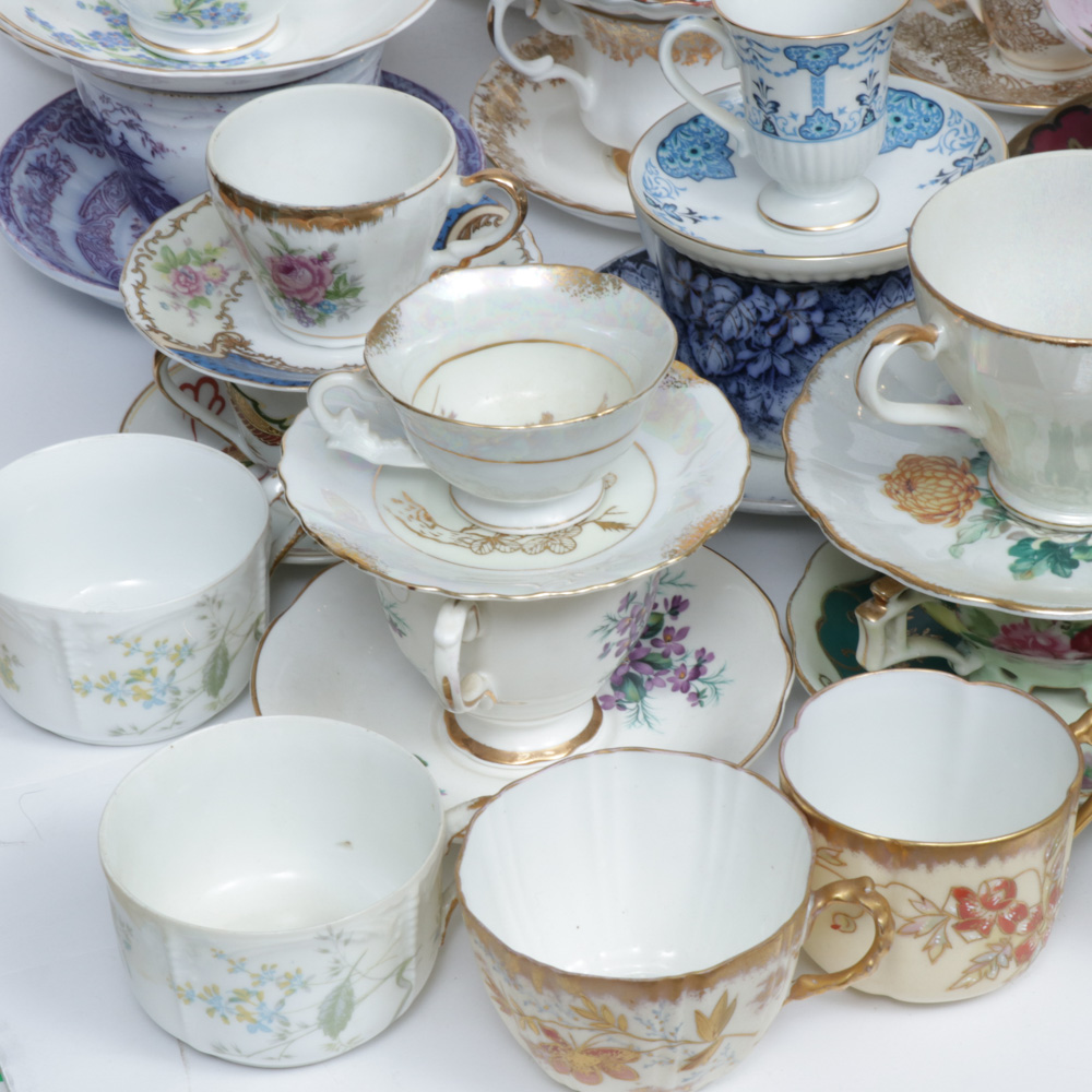 Staffordshire, Royal Albert, Marcrest, Aynsley and Other Porcelain Teacups