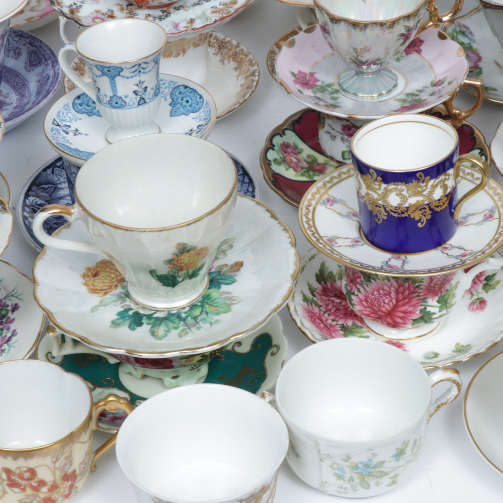 Staffordshire, Royal Albert, Marcrest, Aynsley and Other Porcelain Teacups